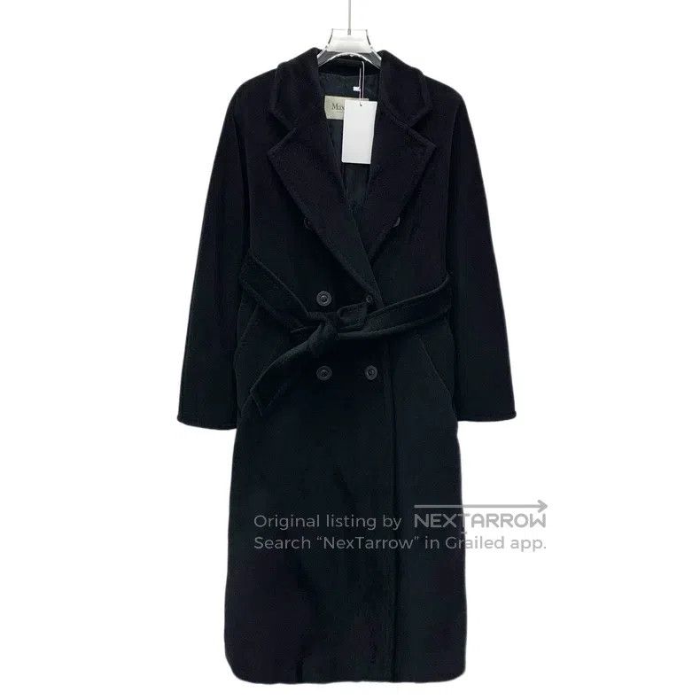 Max Mara Max Mara Black Woolen Collar Double Breasted Long Sleeve B Size XXS / US 00 / IT 34 - 1 Thumbnail