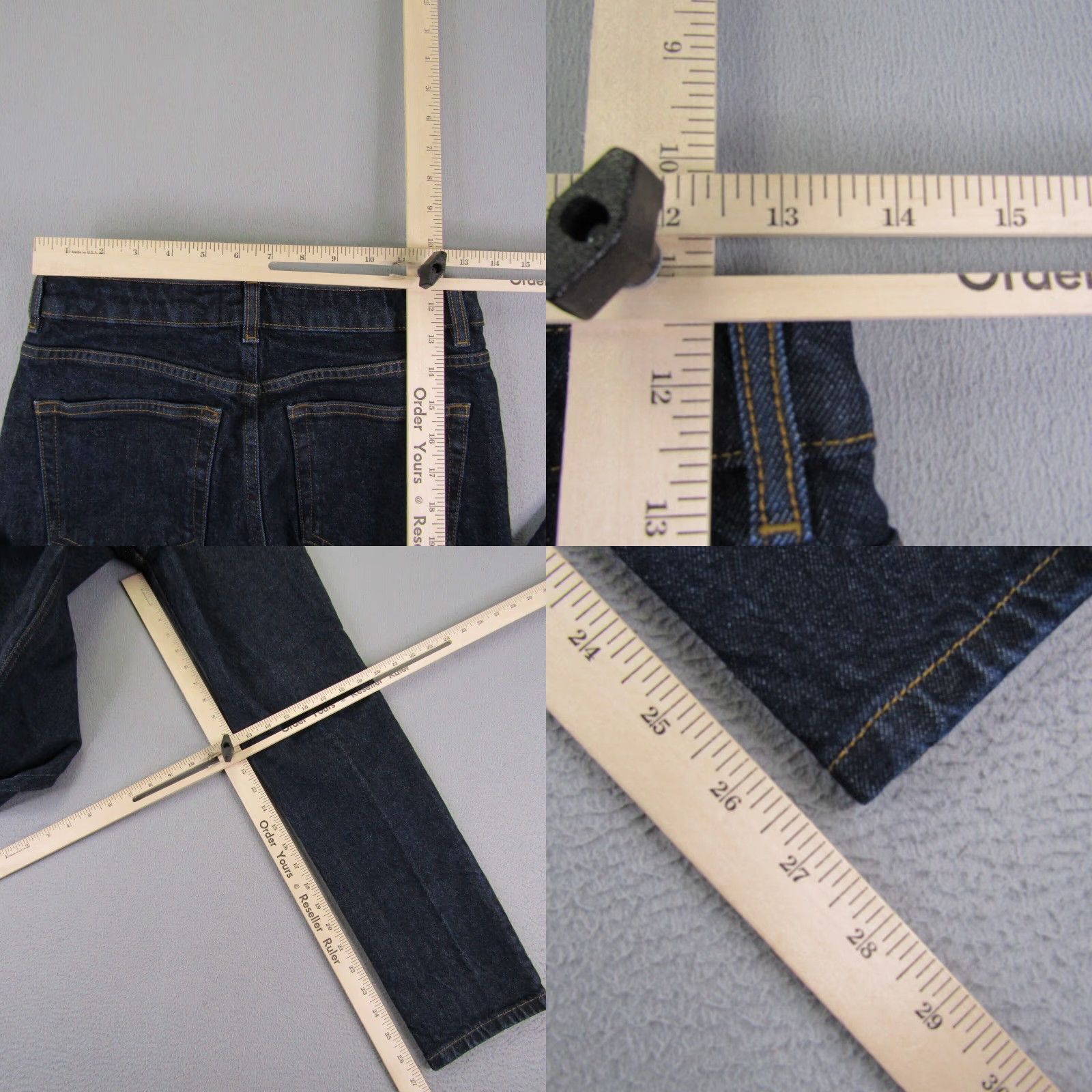The Kooples VINTAGE The Kooples Jeans Womens 27 Blue Denim Button Fly Dark Wash Straight Leg Pants Size 27" / US 4 / IT 40 - 8 Thumbnail