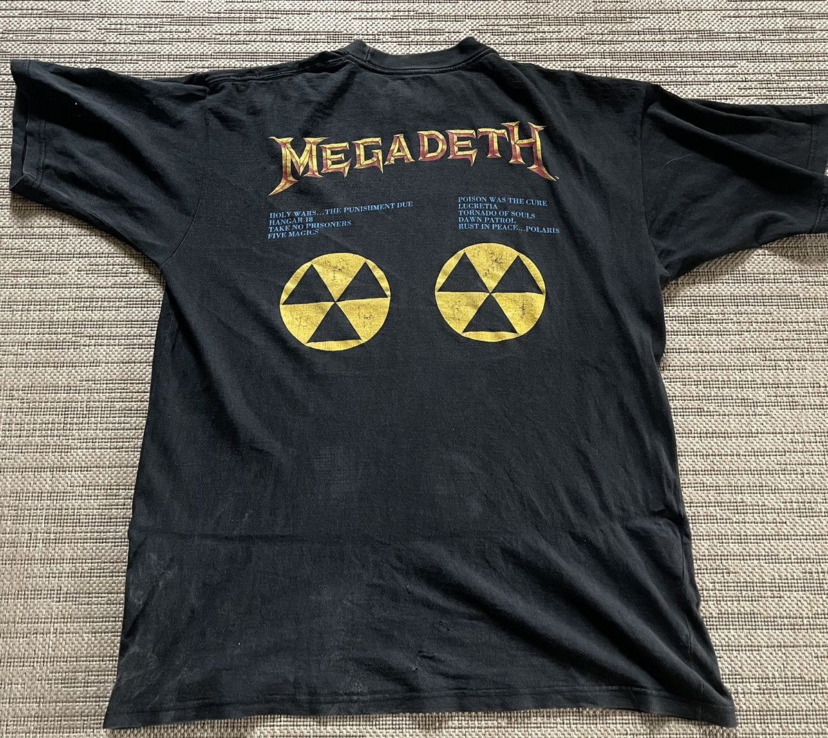 Band Tees Vintage 1990 Megadeth Rust In Peace Tour Shirt XL Brockum Size US XL / EU 56 / 4 - 7 Thumbnail