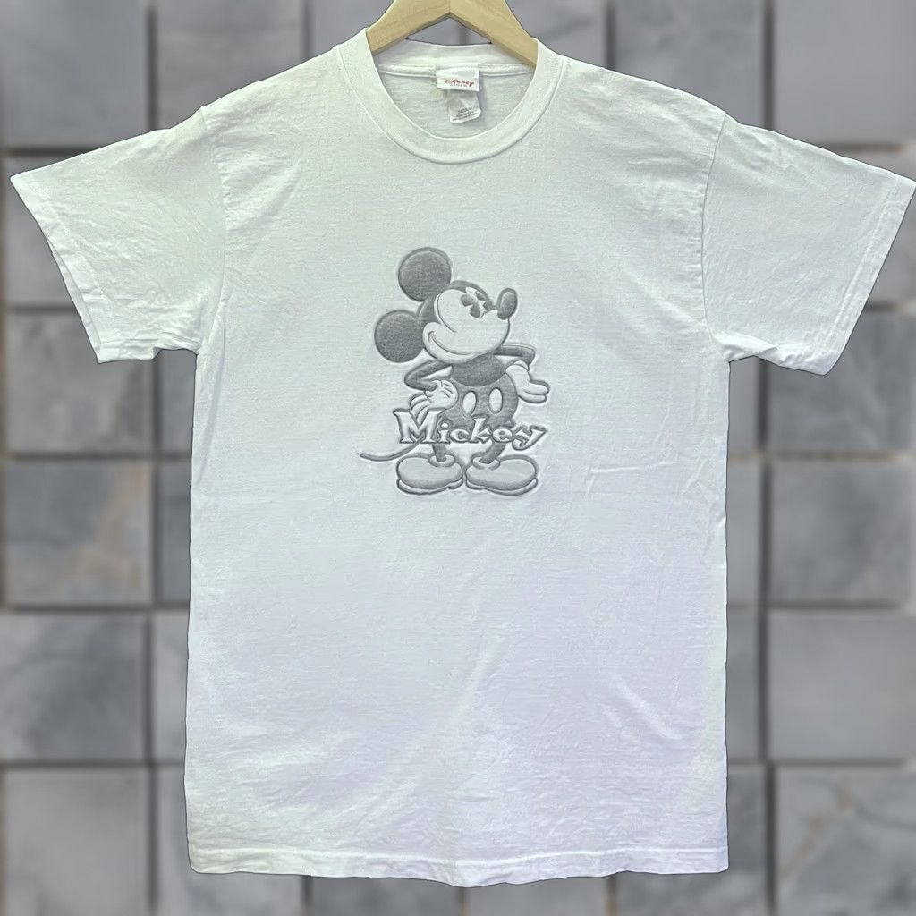 Disney VINTAGE Disney Shirt Mens Medium White Mickey Tshirt Size US M / EU 48-50 / 2 - 1 Thumbnail