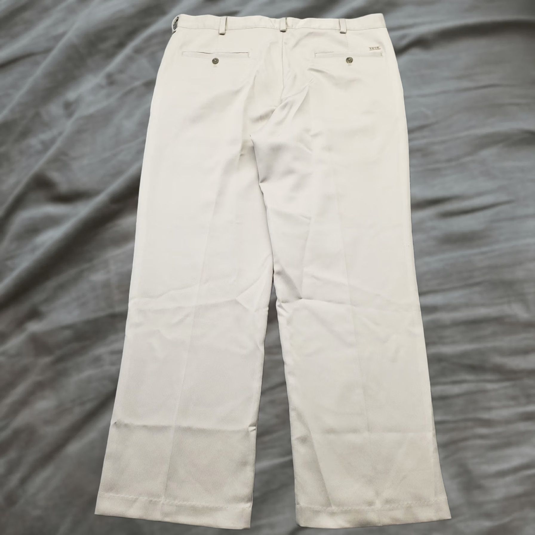 Izod IZOD Mens 38 Chino Pants Tan 100% Cotton Stretch Regular Size 38 Size US 38 / EU 54 - 1 Thumbnail