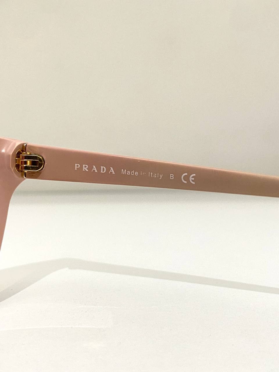 Prada Prada Logo Havana Retro Cat Eye Oversized Sunglasses Size ONE SIZE - 12 Thumbnail