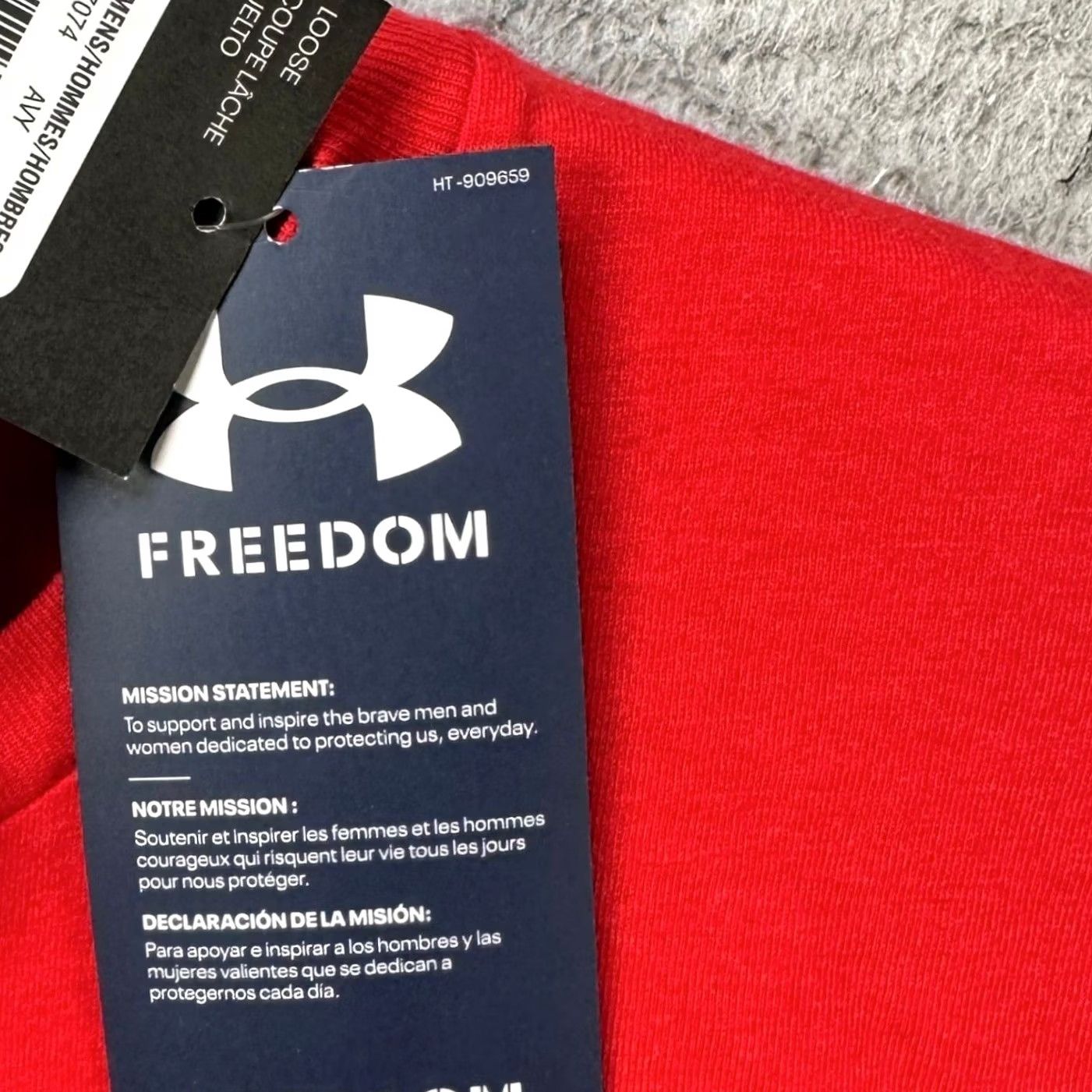 Under Armour Under Armour Crew Neck T-Shirt Graphic Print FreedoM Red USA Flag Men’s Medium Distinctive Logo Casual Shirt Size US M / EU 48-50 / 2 - 6 Thumbnail