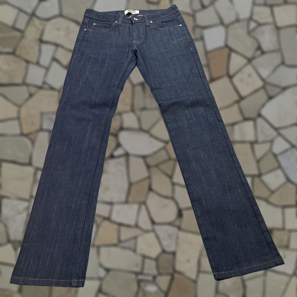Vintage Naked & Famous Jeans Mens 32x33 Blue Indigo Power Stretch SkinnyGuy Denim Slim Straight Pants Jeans Size US 32 / EU 48 - 1 Thumbnail