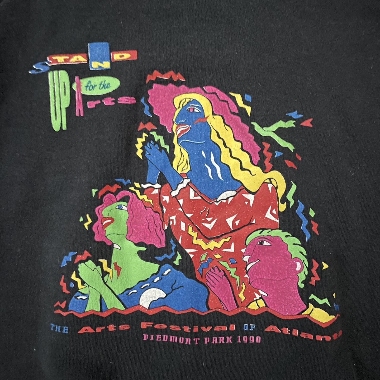 Fruit Of The Loom VTG 90S ARTS FESTIVAL OF ATLANTA BLACK GRAPHIC SWEATSHIRT XL Size US XL / EU 56 / 4 - 6 Thumbnail