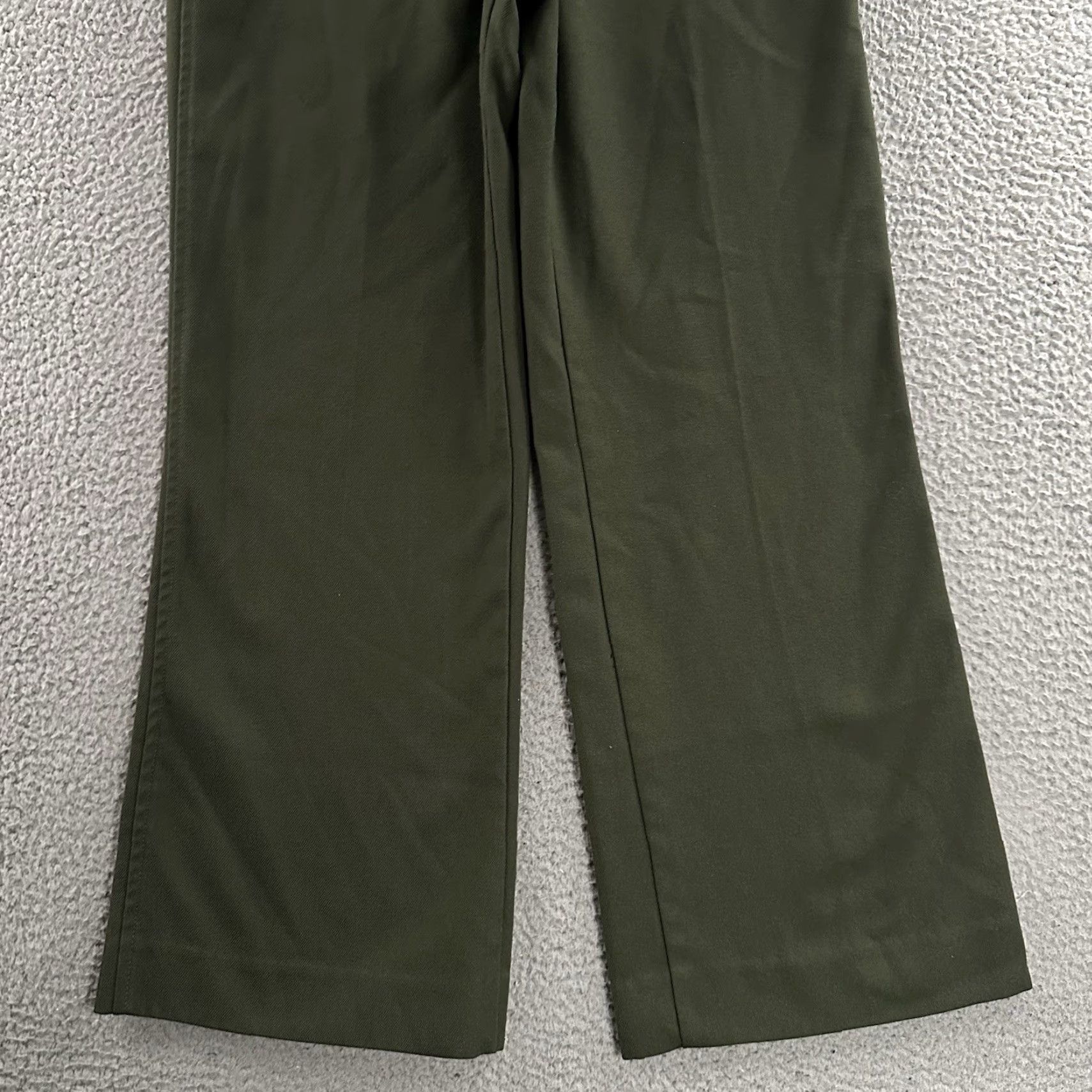 Zara Womens Pants Green Small High Rise Wide Leg Career Office Polyester  Blend Dress Pants Womens