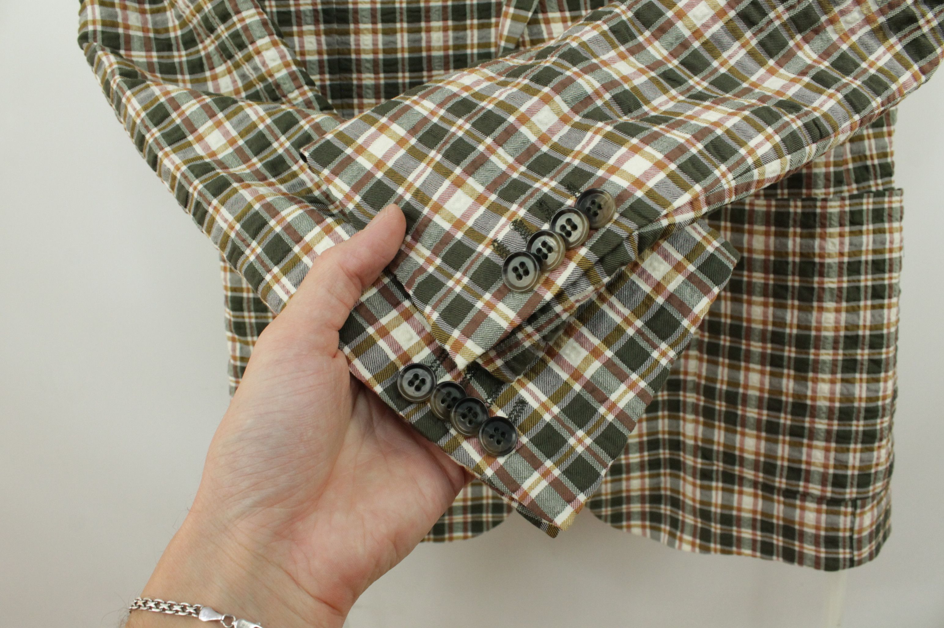 NAVYBOOT Navyboot Check Waffle Cotton Slim Sport Coat Blazer Jacket Size US L / EU 52-54 / 3 - 4 Thumbnail