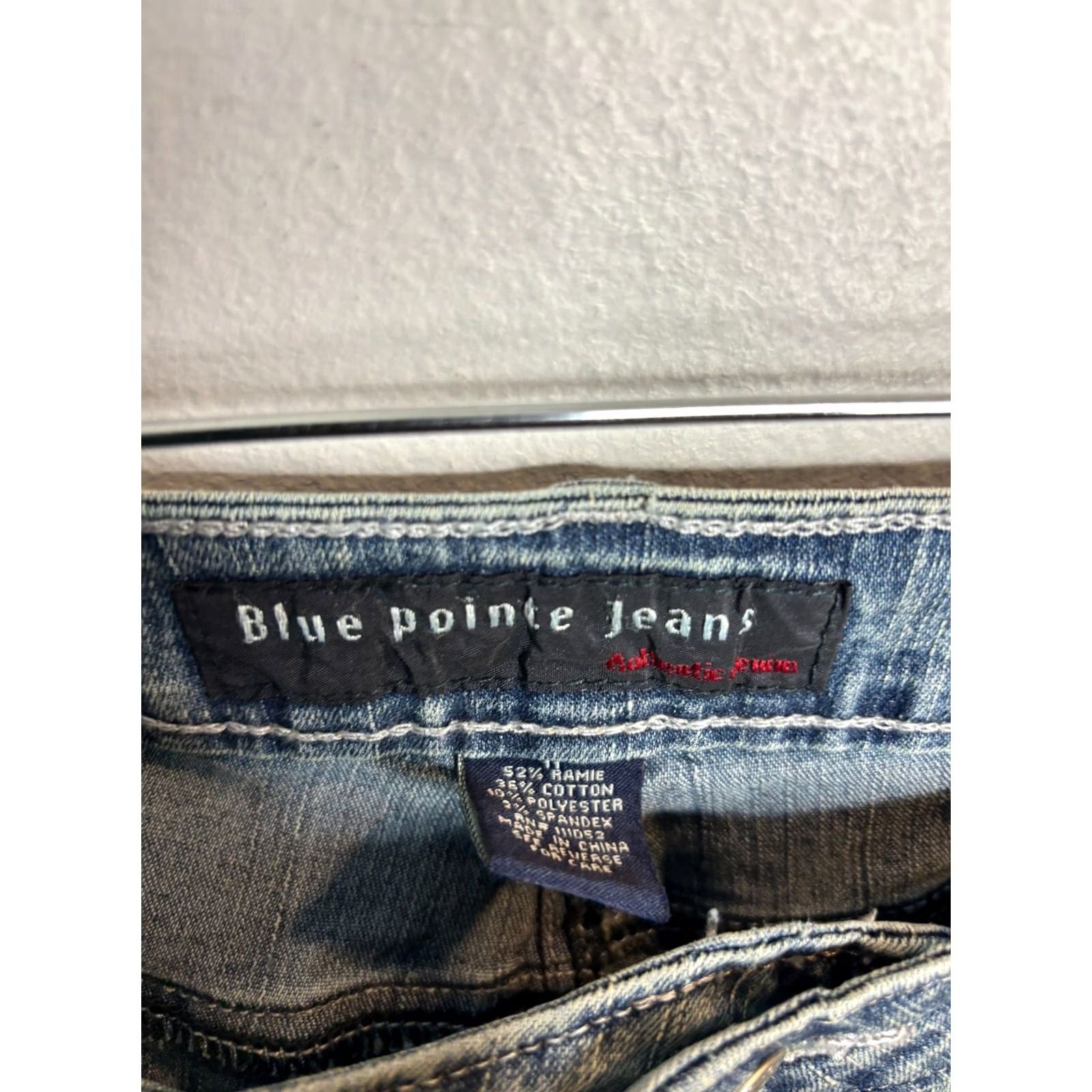 Denime VINTAGE Blue Pointe Jeans Women Size 11 Blue Straight Y2K Mid Rise Jeans 3736 Size 29" - 3 Thumbnail