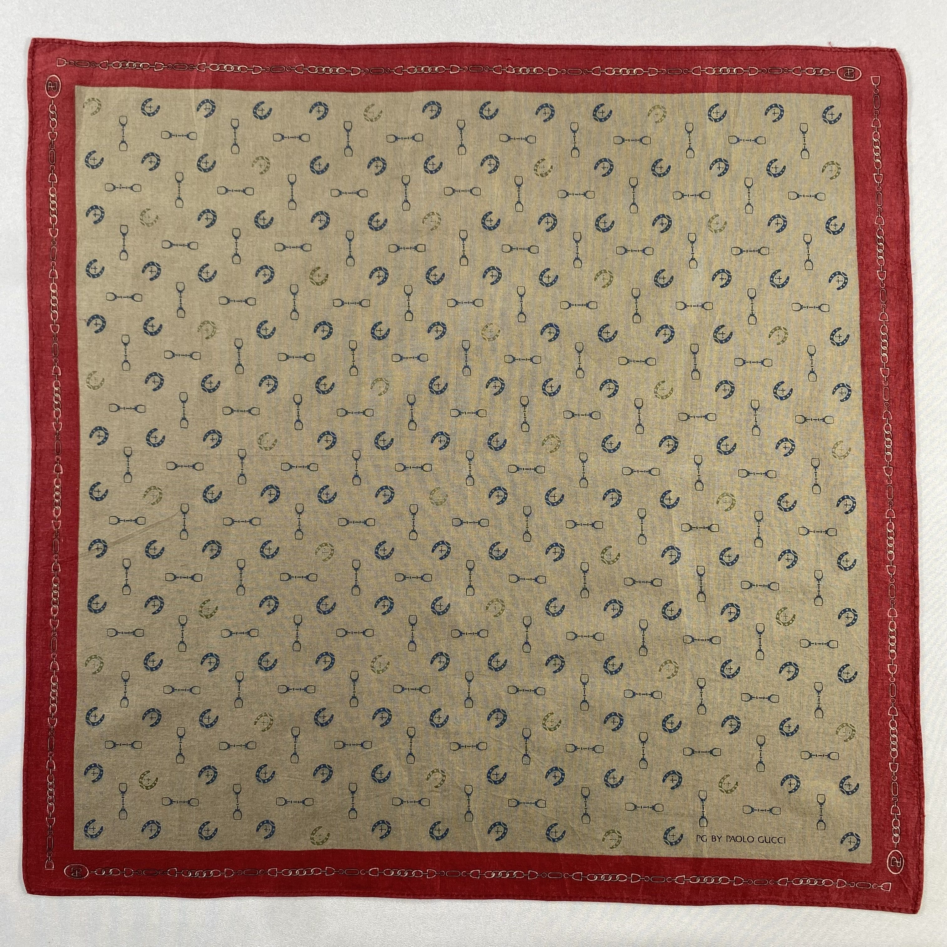 Paolo Gucci × Vintage Paolo Gucci Handkerchief / Neckerchief / Bandana-P1353 Size ONE SIZE - 1 Thumbnail