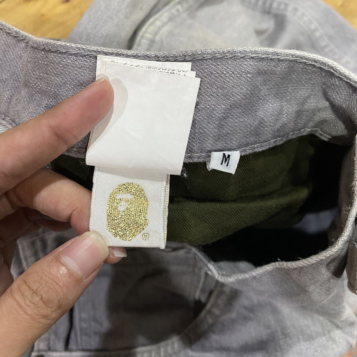 Bape Champion Logo Denim Size US 33 - 17 Thumbnail