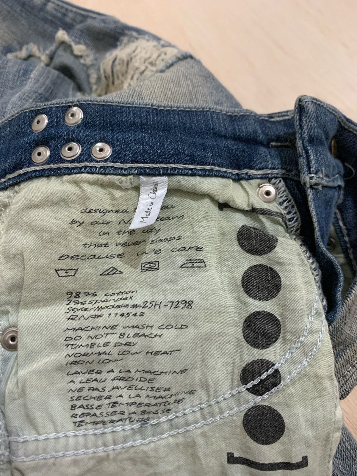 20471120 × If Six Was Nine × Japanese Brand Distressed Denim Blanknyc Studded ifsixwasnine Punk style Size 27" / US 4 / IT 40 - 9 Thumbnail