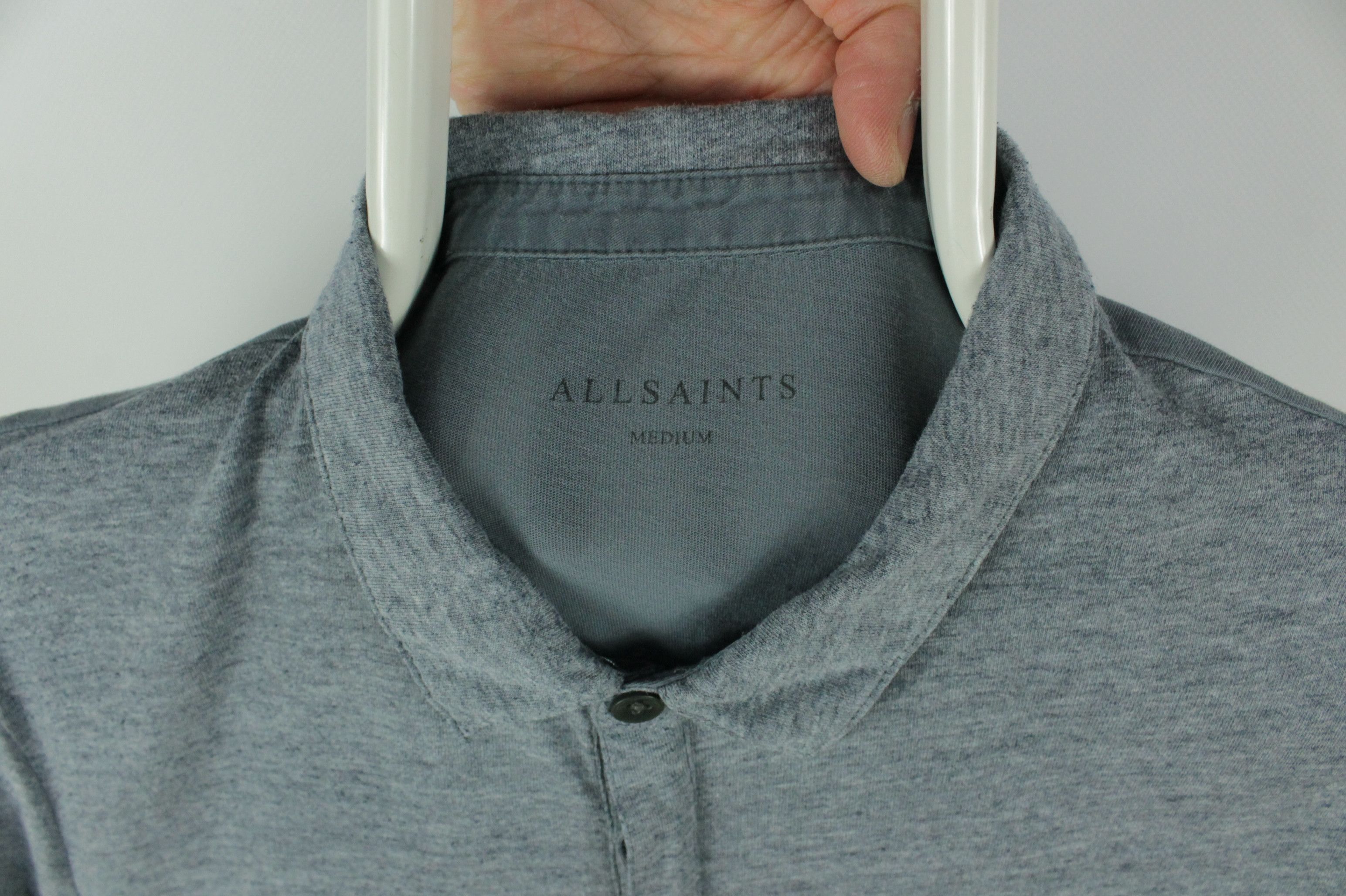 Allsaints AllSaints Tonic Panel Polo Shirt Gray Size US M / EU 48-50 / 2 - 4 Thumbnail