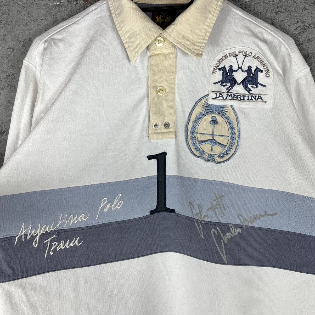 La Martina La Martina Polo Rugby T shirt Long Sleeve Size US XL / EU 56 / 4 - 3 Thumbnail