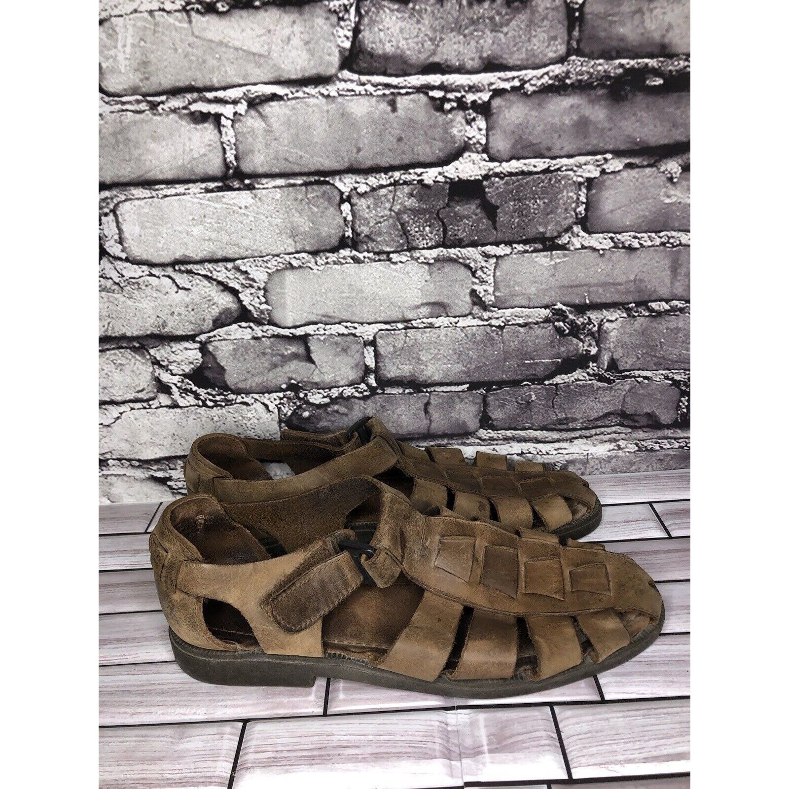 Other Claybrooke Footwear Brown Leather Fisherman Hiking Strap San Size US 9 / EU 42 - 3 Thumbnail
