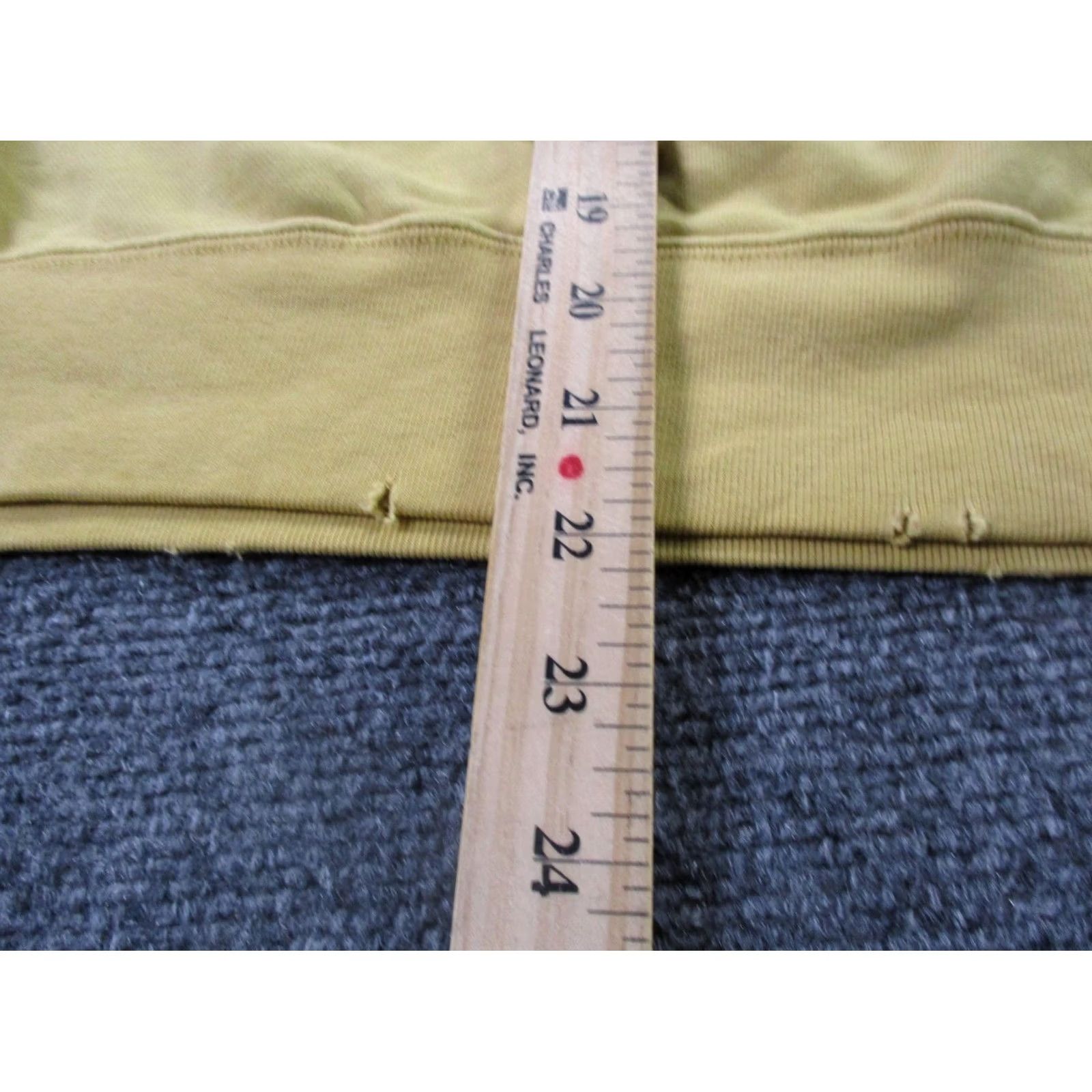 Allsaints All Saints Sweatshirt Womens M Yellow Cropped Pullover Logo Distressed Casual Size M / US 6-8 / IT 42-44 - 4 Thumbnail