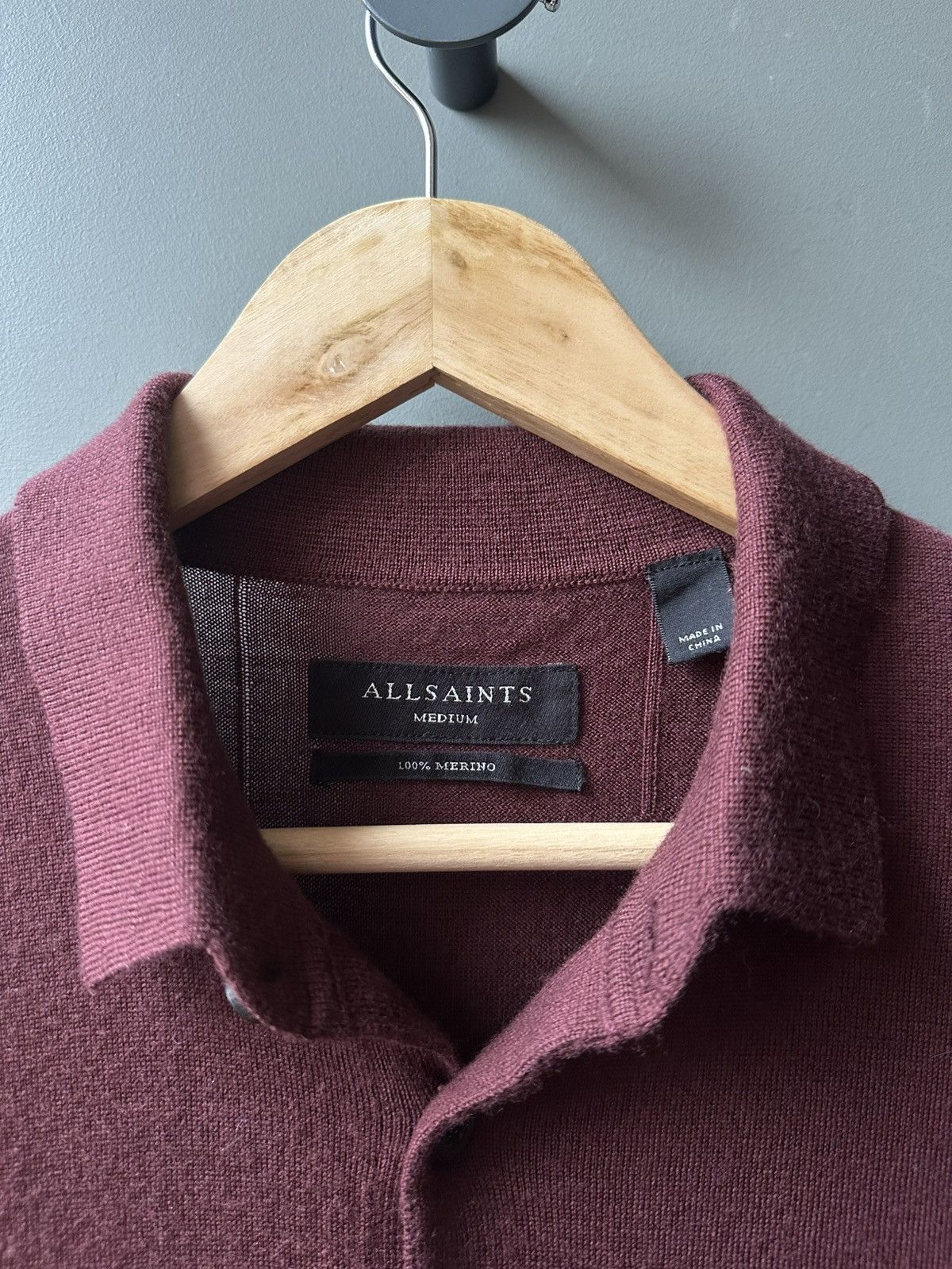 Allsaints All Saints Mode Merino LS Polo Sweater Size M Size US M / EU 48-50 / 2 - 3 Thumbnail