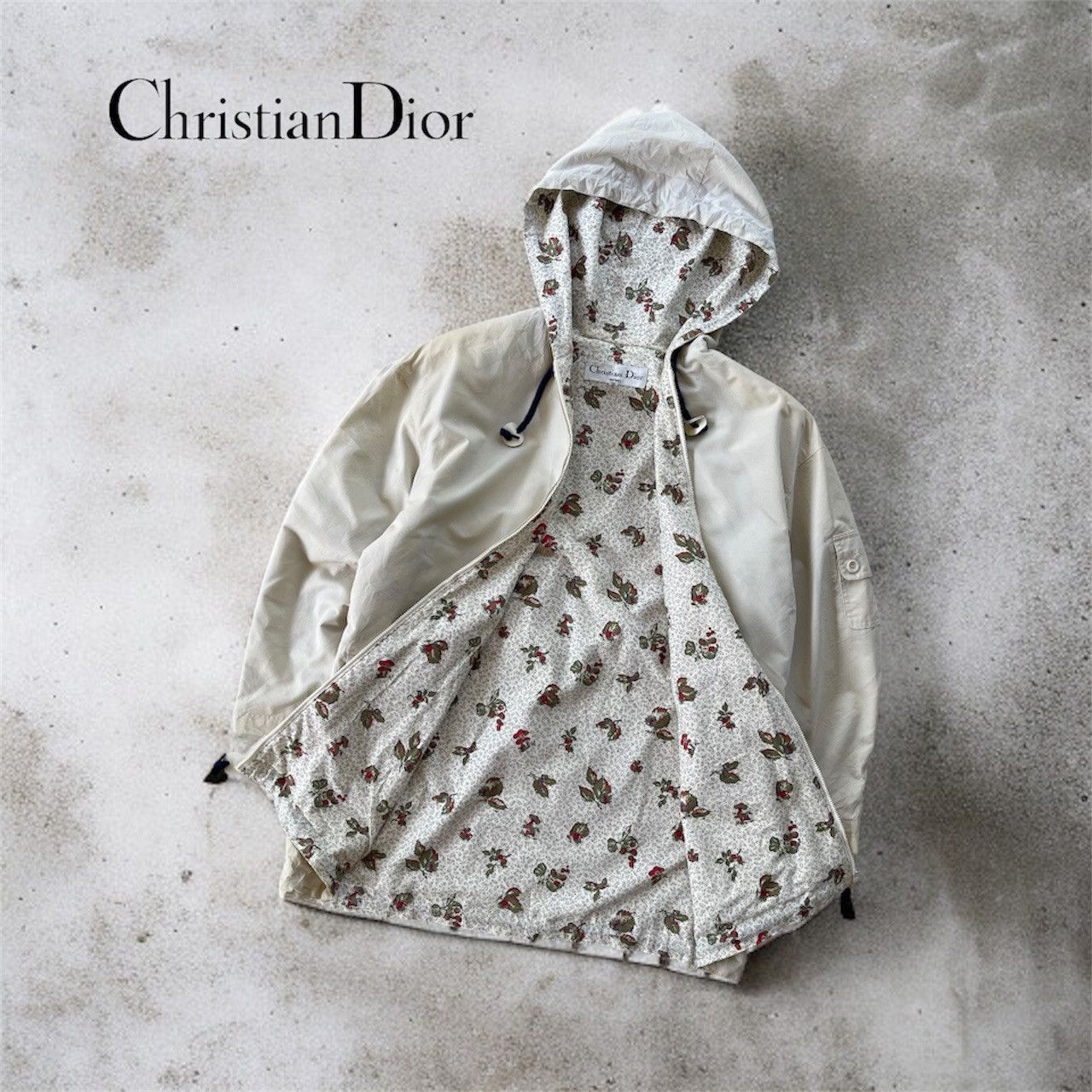 Christian Dior Monsieur 🔥Vintage Christian Dior Flora Full Print Lining Hood Jacket Size M / US 6-8 / IT 42-44 - 1 Thumbnail