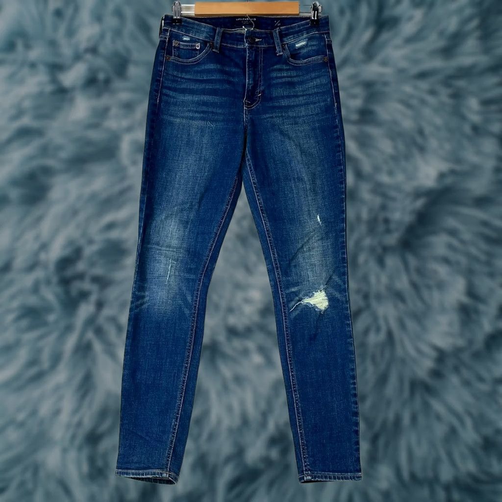 Lucky Brand Lucky Brand Womens Skinny Jeans 4 High Rise Bridgette Blue Denim Pants 27 Size 27" / US 4 / IT 40 - 1 Thumbnail