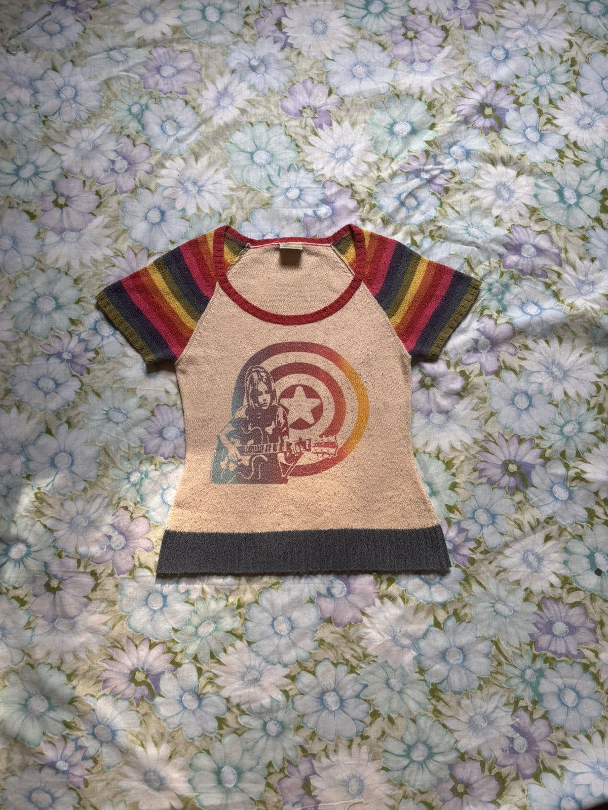 hysteric glamour guitar star girl shortsleeve knit top -