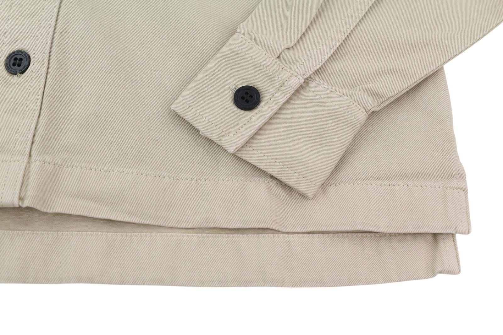 Calvin Klein S Beige Relaxed Fit Button Logo Patch Pocket Shirt 85373 Size US S / EU 44-46 / 1 - 4 Thumbnail