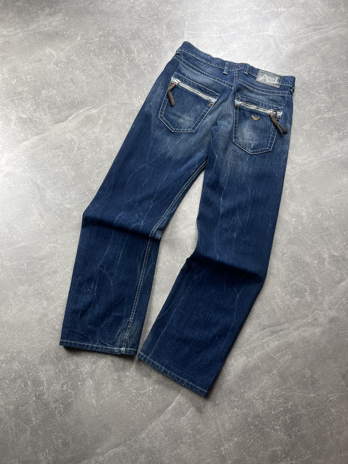 Armani Armani Jeans Vintage Indigo Blue Denim Zipper Pocket Jeans Size US 32 / EU 48 - 1 Thumbnail