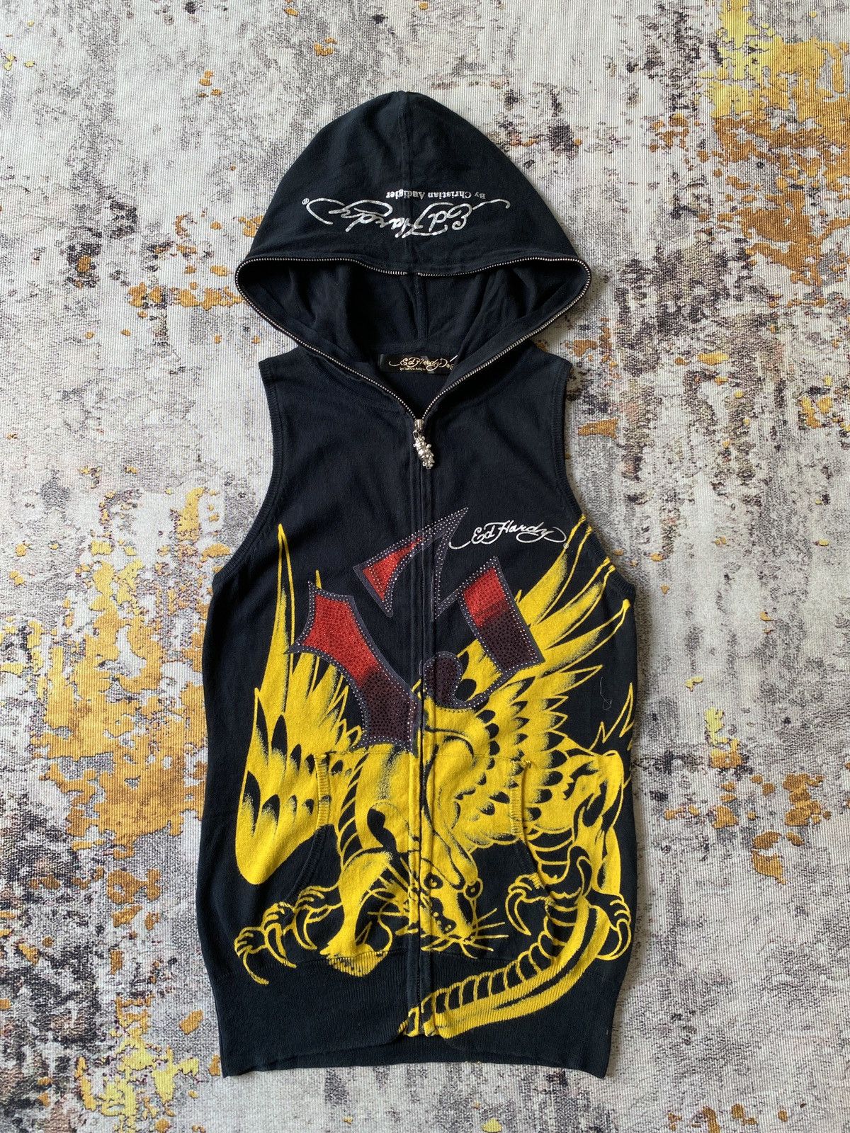 Ed Hardy 2000s Ed Hardy By Christian Audigier Sleeveless Fullzip Size US S / EU 44-46 / 1 - 3 Thumbnail