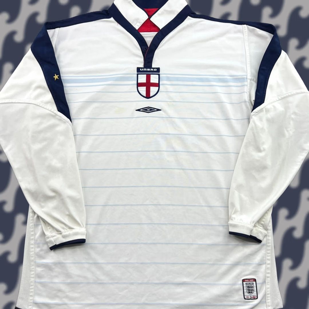 Umbro Umbro England 2003 2005 Home Football Jersey Mens Large Reversible Long Sleeves T-Shirt White Size US L / EU 52-54 / 3 - 1 Thumbnail