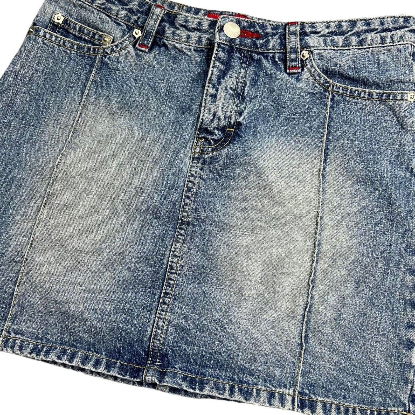UNIONBAY Y2K Union Bay Denim Jean Mini Skirt Size 3 Size 26" / US 2 / IT 38 - 5 Thumbnail