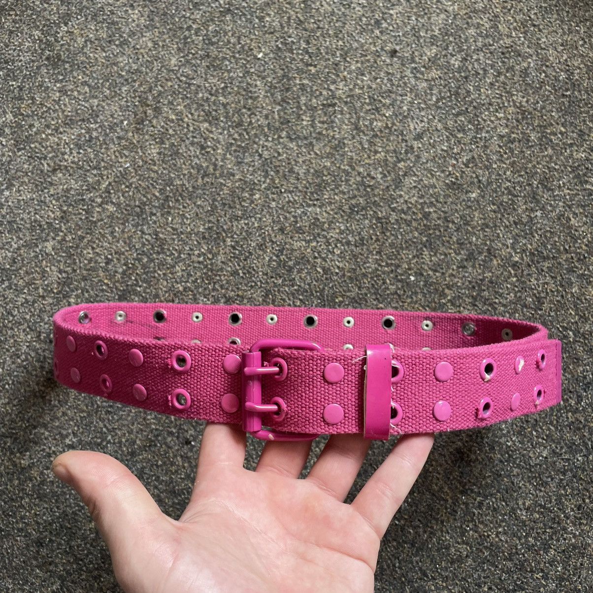Vintage Vintage Y2K Hot Pink Studded Belt Punk Rave Archive Baggy OS Size ONE SIZE - 2 Thumbnail