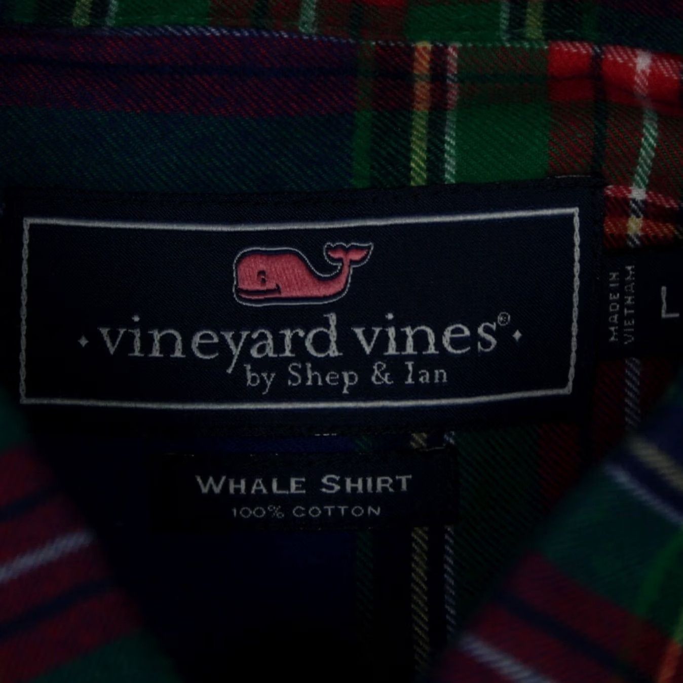 Vineyard Vines Vineyard Vines Whale Shirt Mens Large Blue/Red/Green Cotton Long Sleeve Button Shirt Size US L / EU 52-54 / 3 - 7 Thumbnail