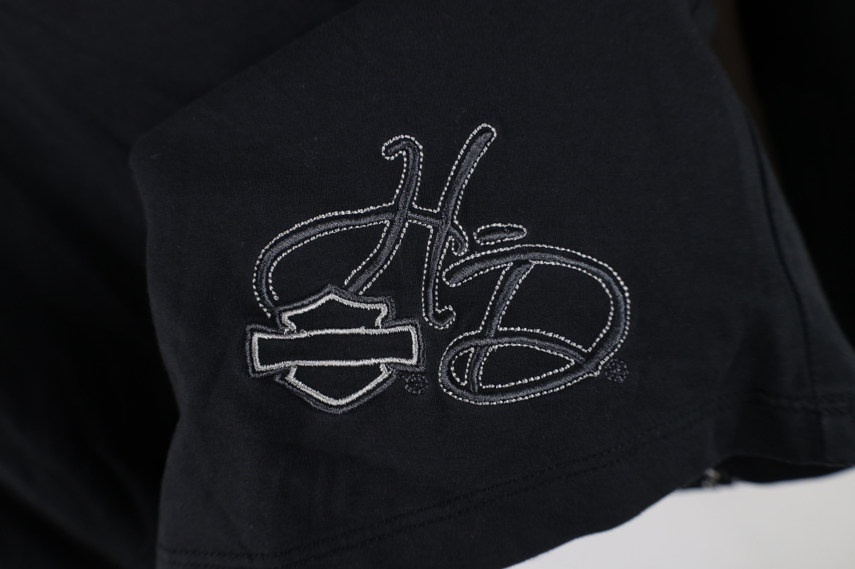 Harley Davidson Y2K Harley Davidson Skull Lace Long Sleeve T-Shirt Black Size L / US 10 / IT 46 - 4 Thumbnail
