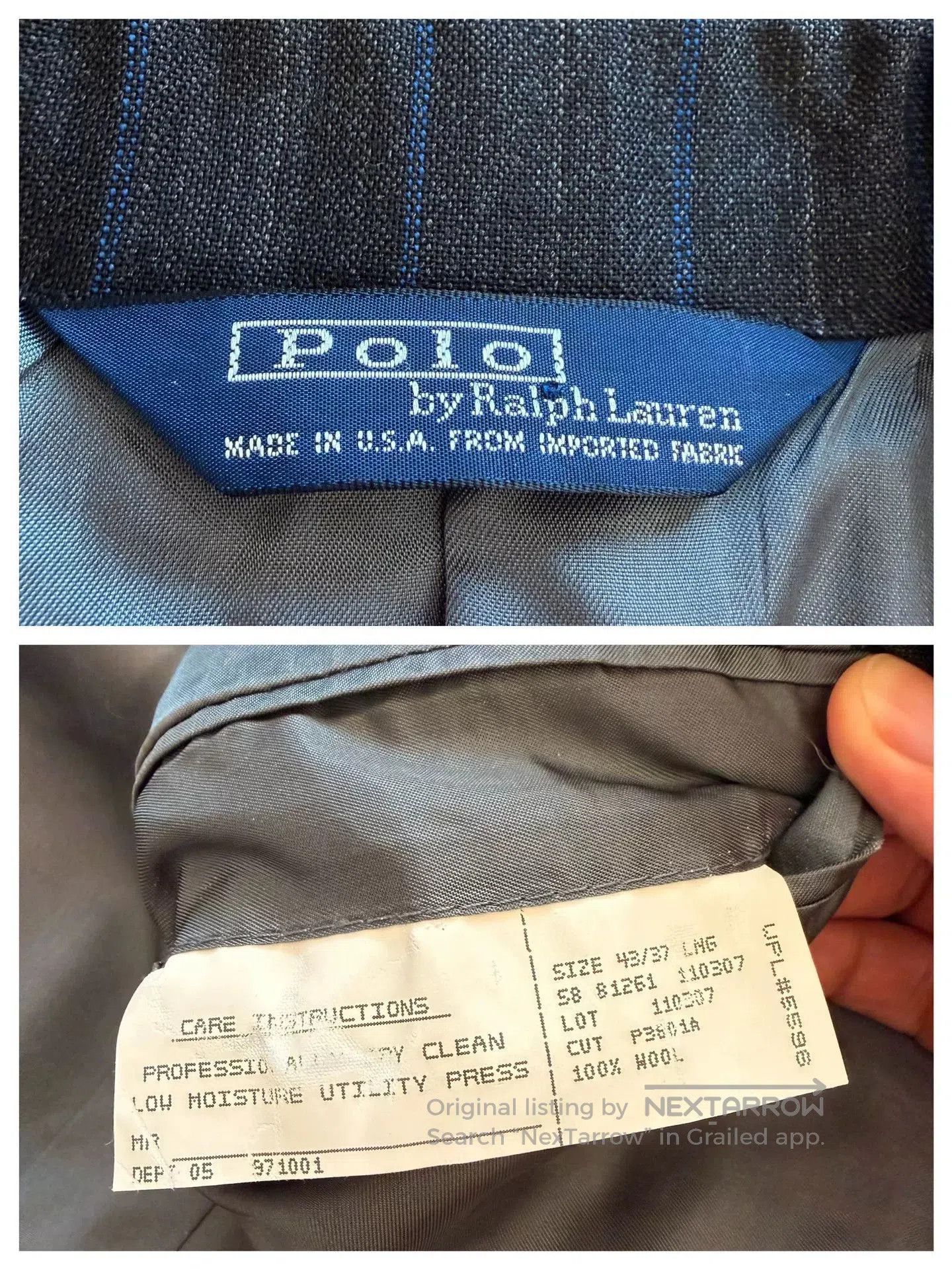 RLX Ralph Lauren Vintage Wool Striped Blazer Jacket. Size US L / EU 52-54 / 3 - 8 Thumbnail