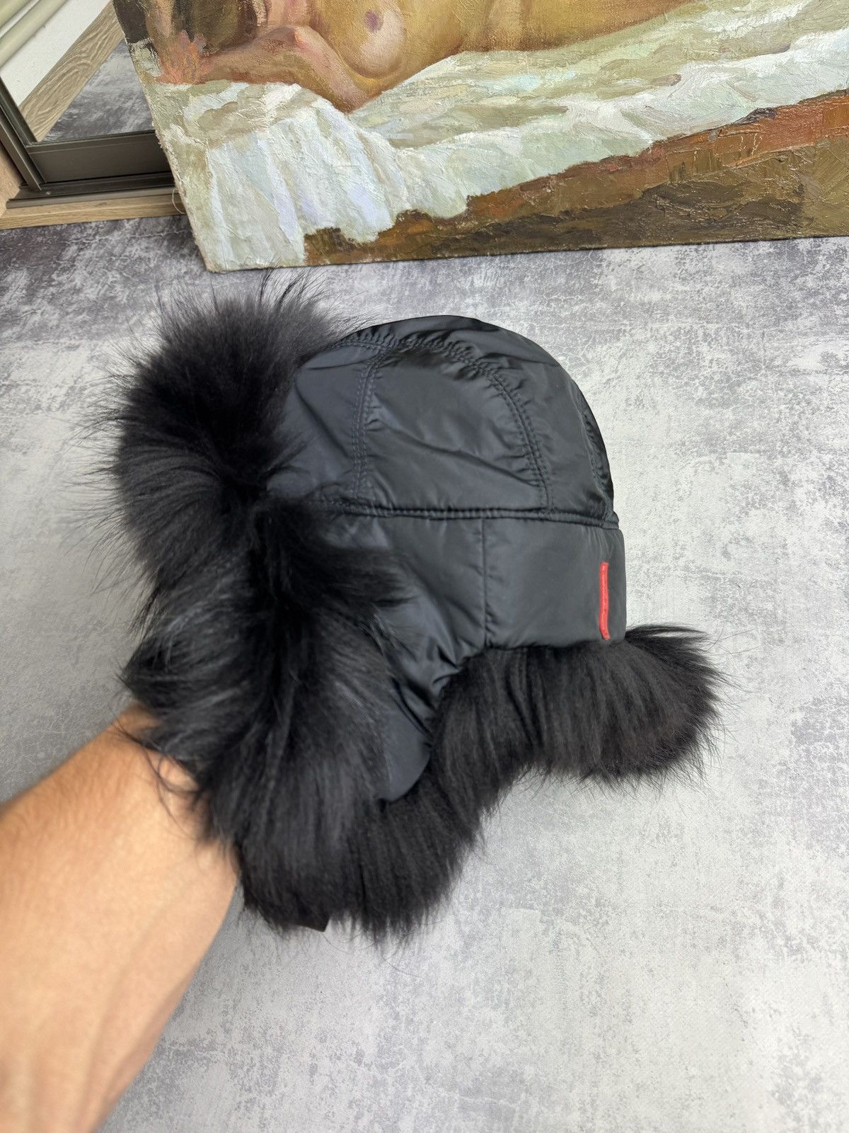 Prada Prada FW03 Asiatic Raccoon Real Fur Trapper Ushanka Hat Cap Size ONE SIZE - 5 Thumbnail