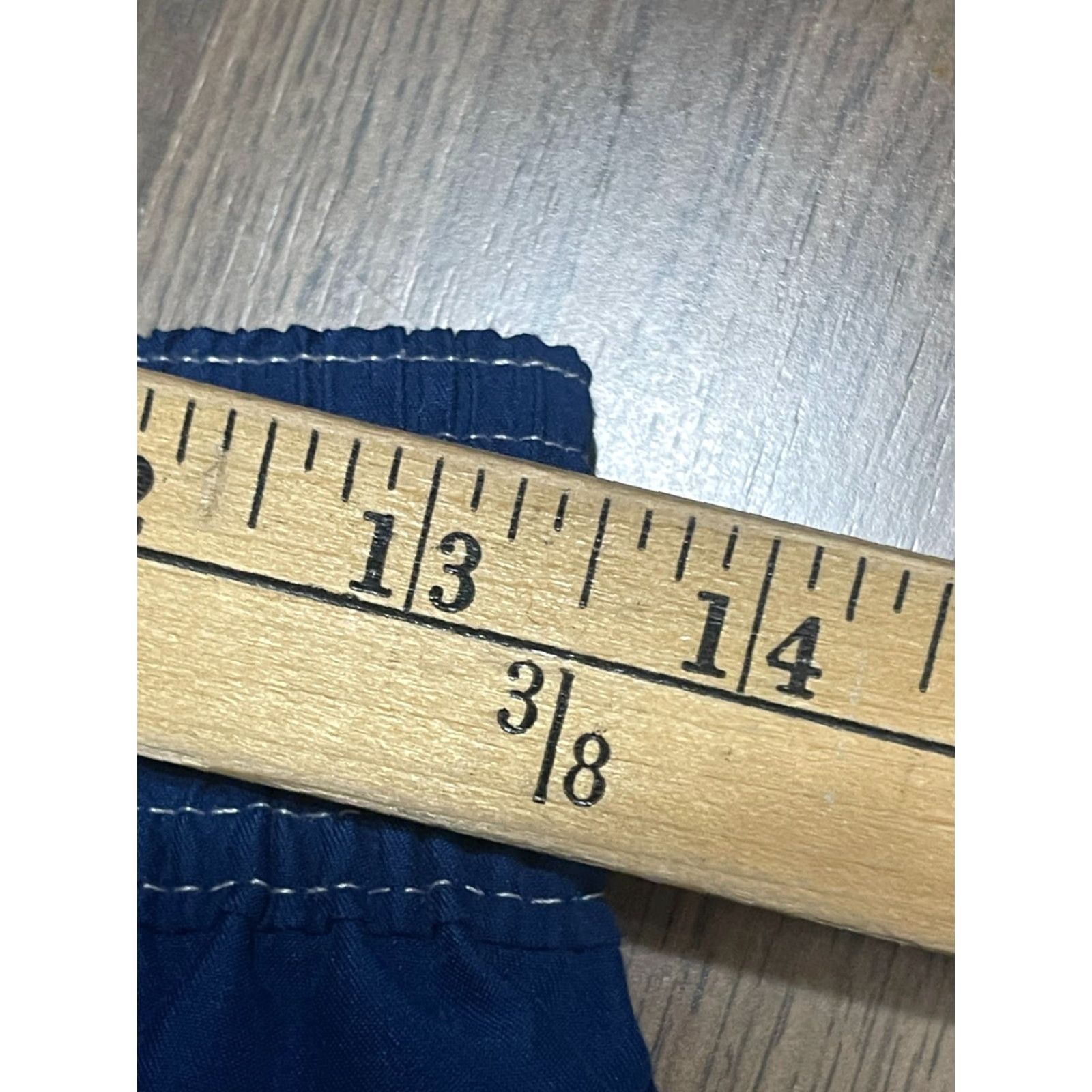 Vintage St. John's Bay Shorts Men's Medium Blue Swim Trunks Tie Waist, Bottom, Regular, Solid, M, Blue, Modern, Swim Bottom Style Trunks, St. John's Bay, Mens Size US 31 - 6 Thumbnail