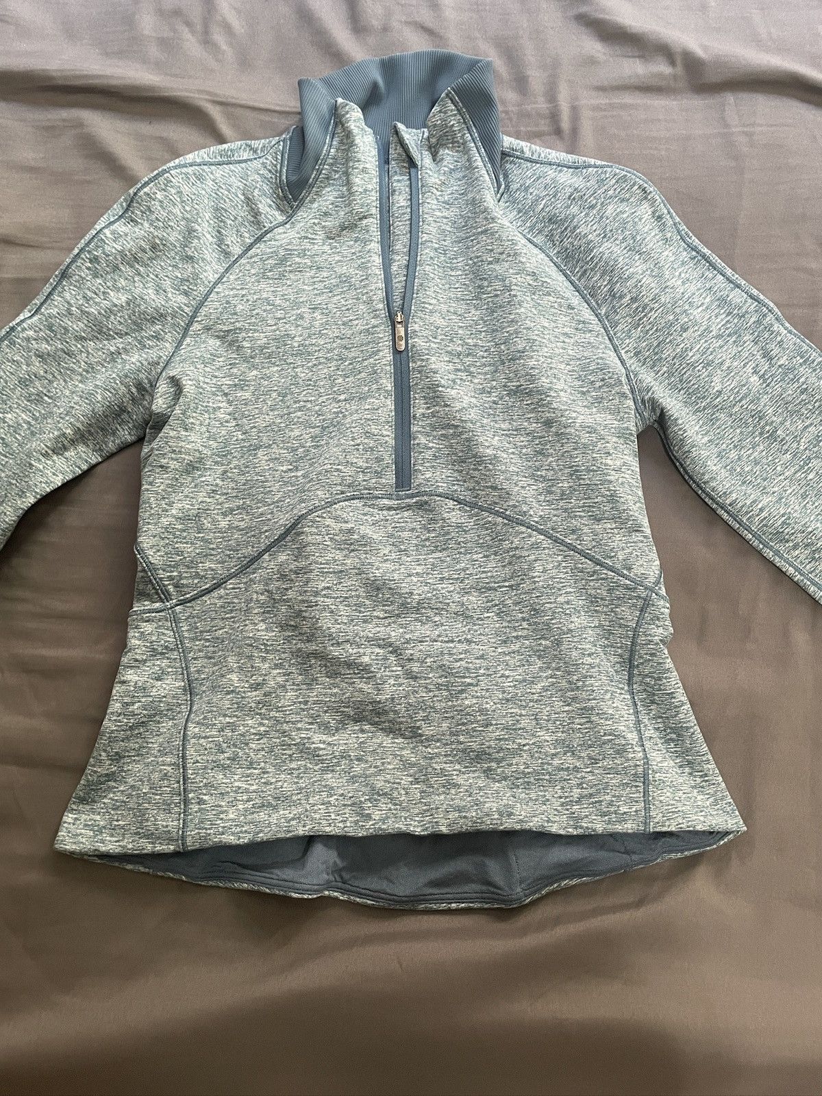 Lululemon "Lululemon Half-Zip Long Sleeve Shirt Blue — Like New " Size XS / US 0-2 / IT 36-38 - 1 Thumbnail