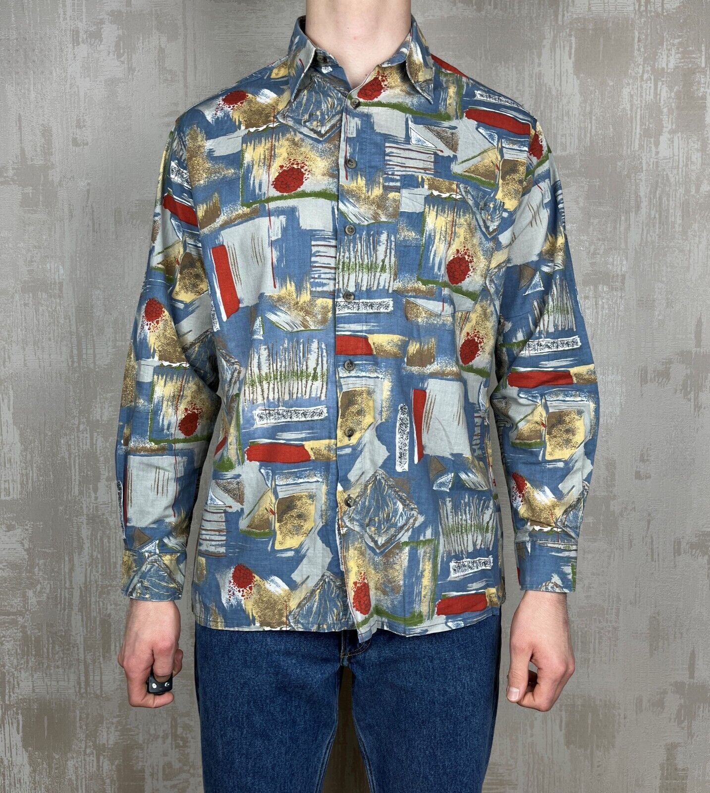 C&A 90's Vintage C&A Abstract Party Crazy Disco Shirt Size US L / EU 52-54 / 3 - 1 Thumbnail