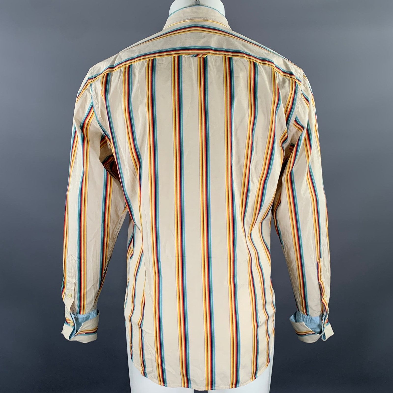 Paul Smith PAUL SMITH L Mixed Pattern Cotton Long Sleeve Shirt Size US L / EU 52-54 / 3 - 4 Thumbnail
