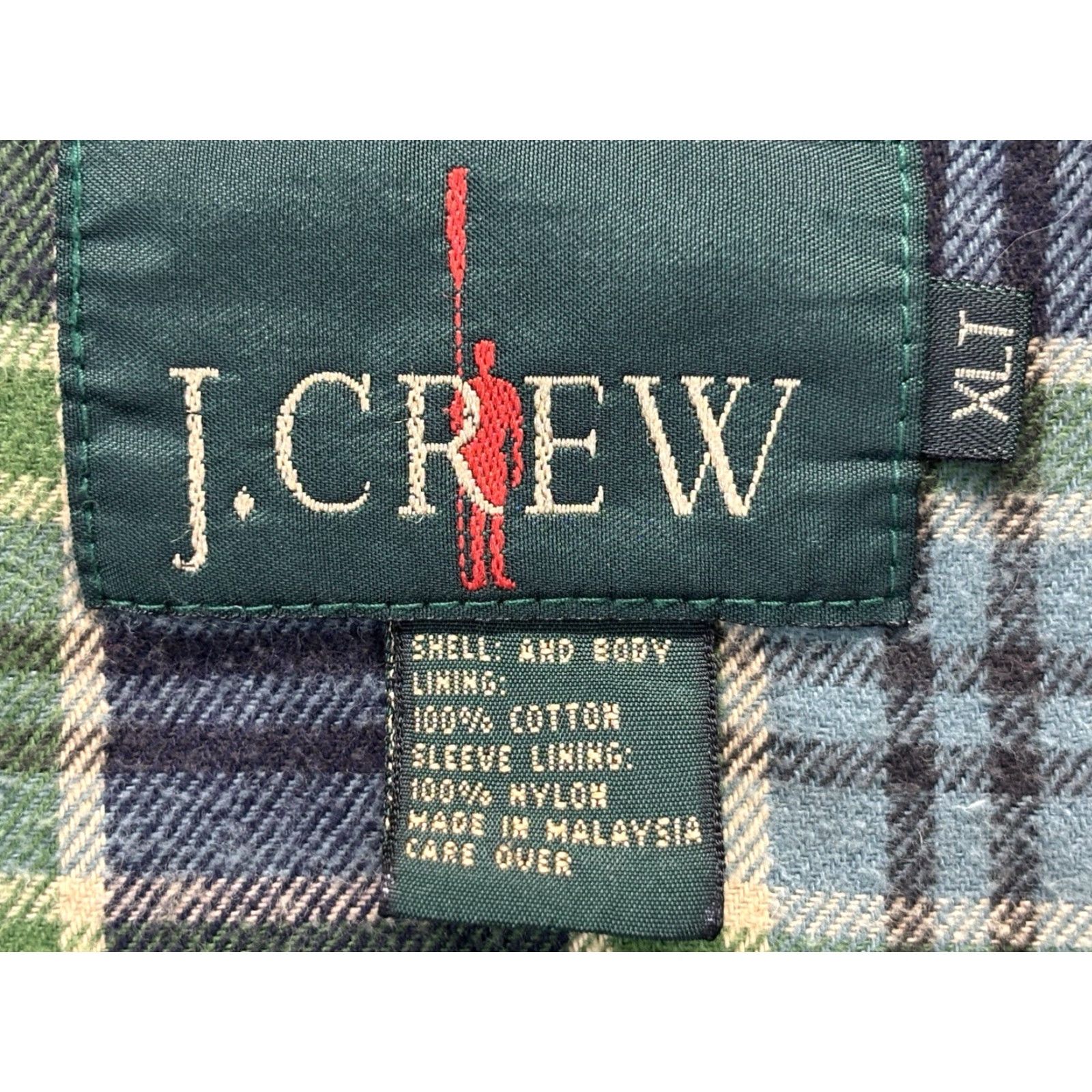 J.Crew VINTAGE J.CREW Chore Coat Mens XLT Regular Flannel Lined Cotton Barn Oarsman Brown Button Size US XL / EU 56 / 4 - 7 Thumbnail