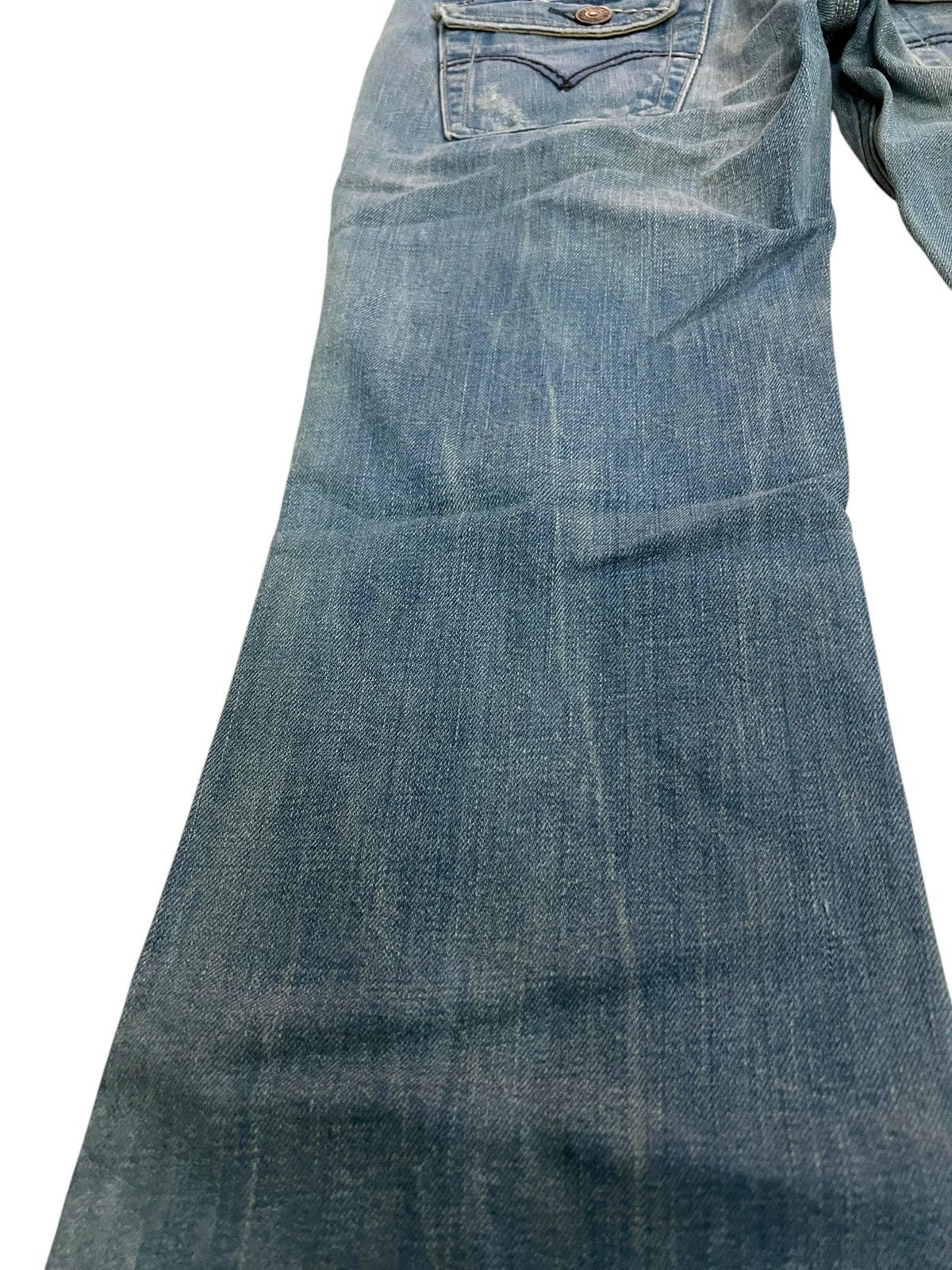 Levi's × Levi's Vintage Clothing 🌈90’s Style Levis Lot 907 Distress Mud Wash Flare Jean Japan Size US 28 / EU 44 - 11 Thumbnail