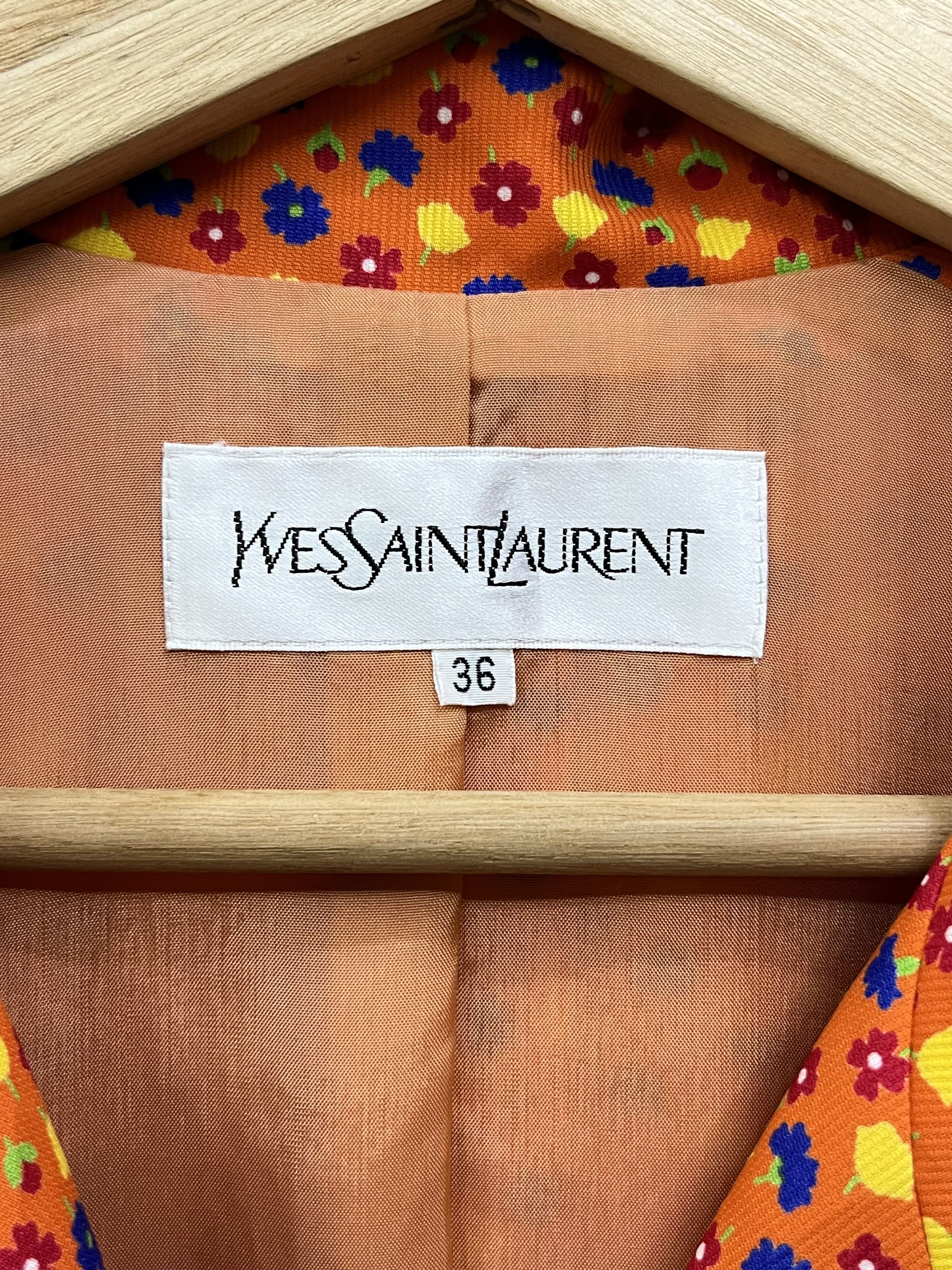 Yves Saint Laurent 🔥Vintage Yves Saint Laurent Floral Half Button Dress Japan Size M / US 6-8 / IT 42-44 - 9 Thumbnail