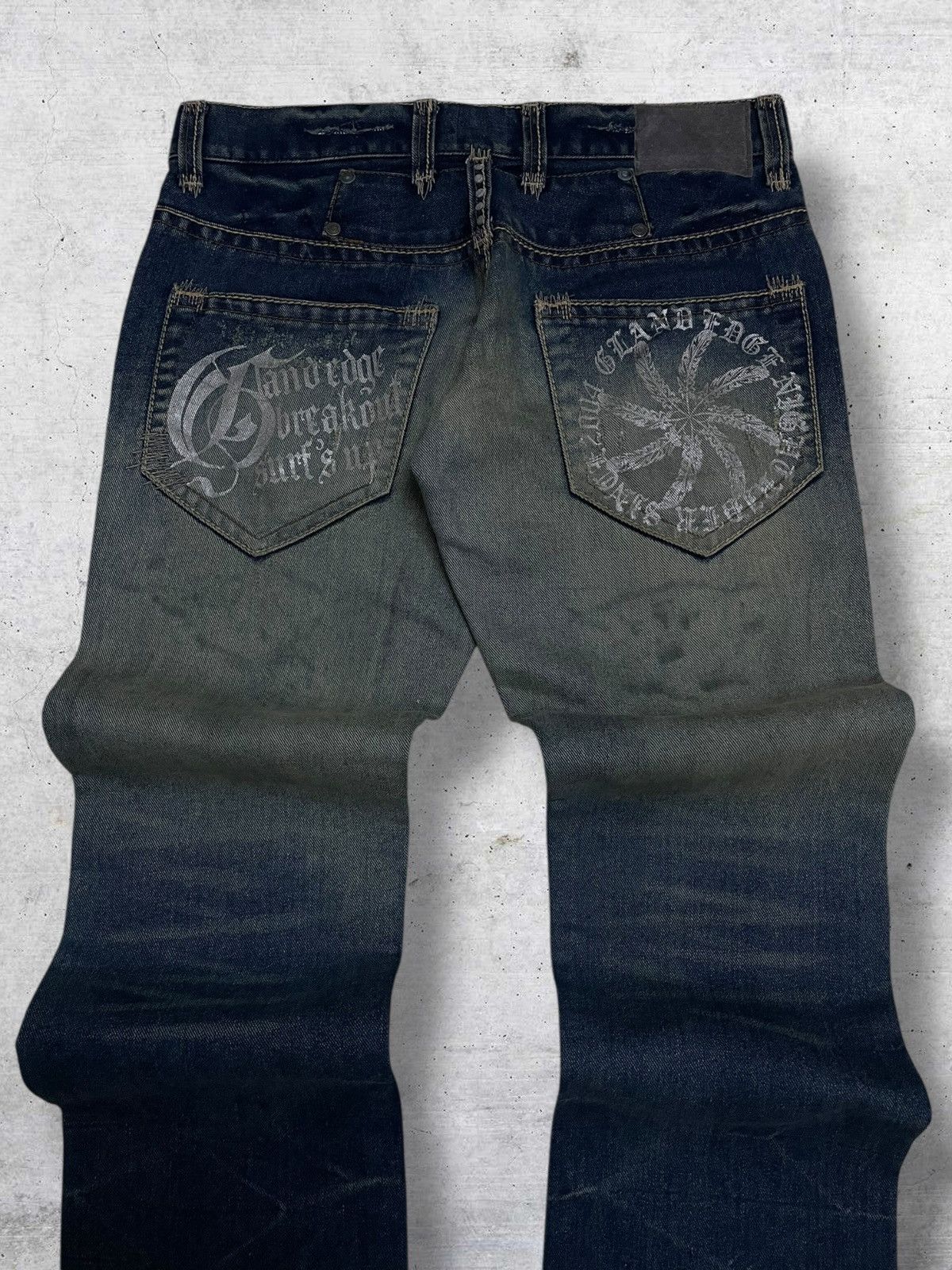 GOSTAR DE FUGA VINTAGE LAND EDGE 90S JAPAN RUGGED HEAVY DISTRESSING DENIM Size US 32 / EU 48 - 11 Thumbnail