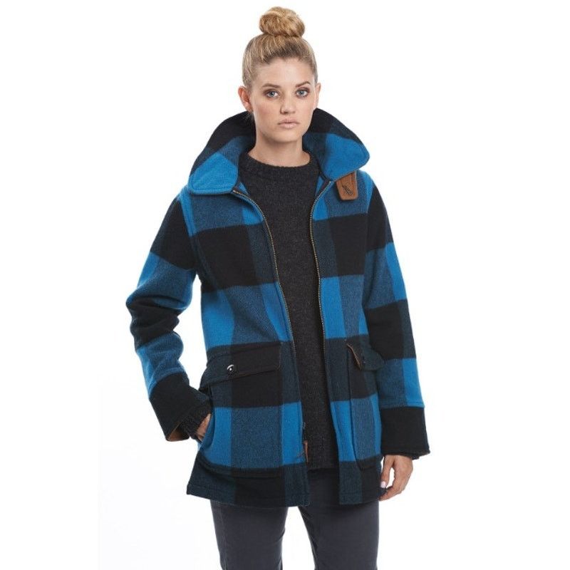 Gramicci Woolrich Blue Wool Buffalo Plaid Fall Winter Coat Small Size S / US 4 / IT 40 - 1 Thumbnail