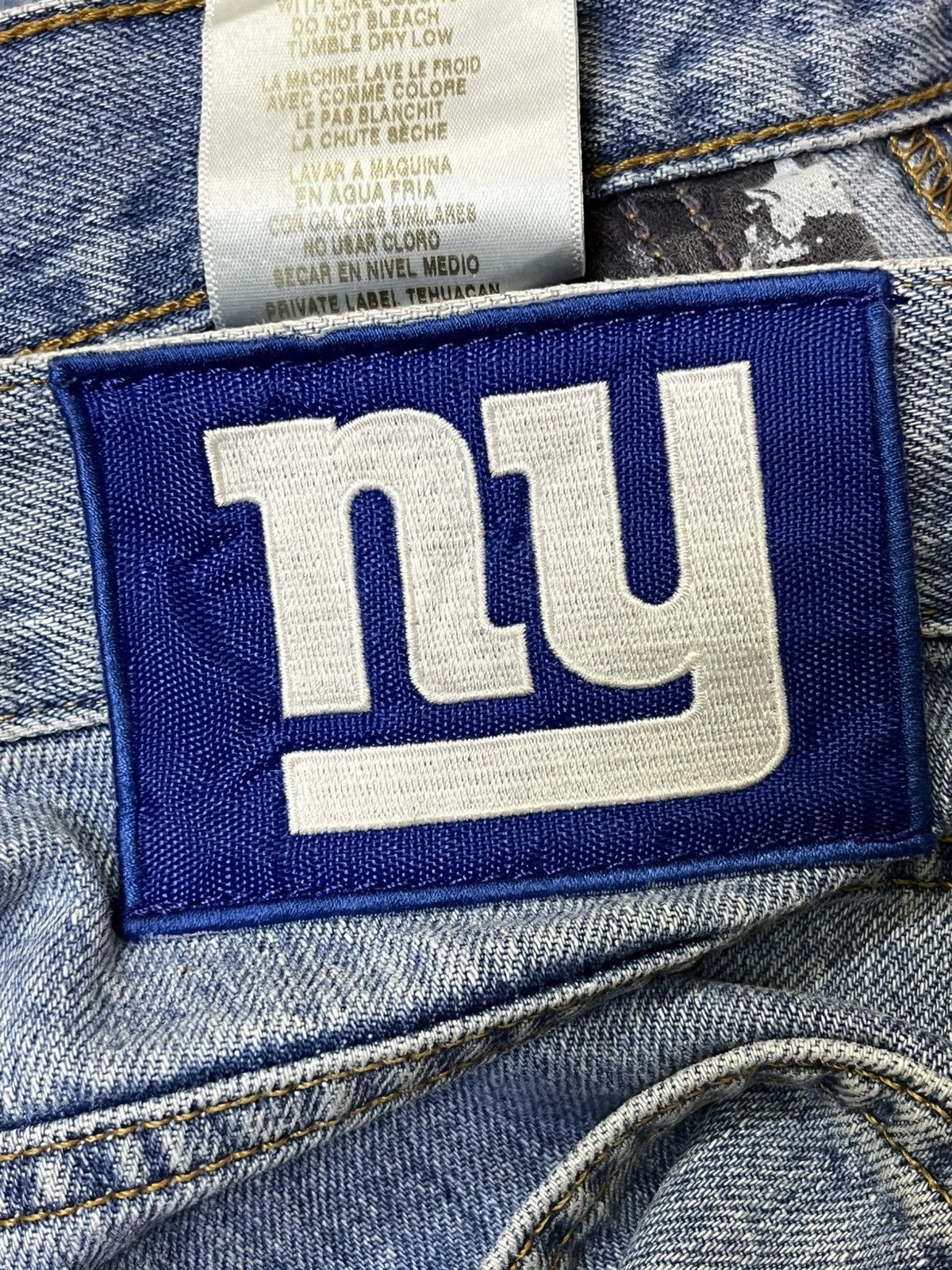 NFL GRAIL🔥NFL NEW YORK GIANTS TEAM TAILGATER RELAXED JEANS Size US 35 - 19 Thumbnail
