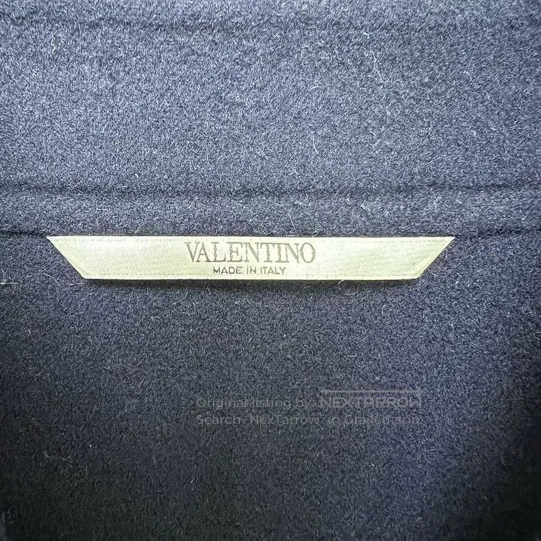 Valentino Valentino Navy blue logo wool cashmere jacket Size US M / EU 48-50 / 2 - 4 Thumbnail