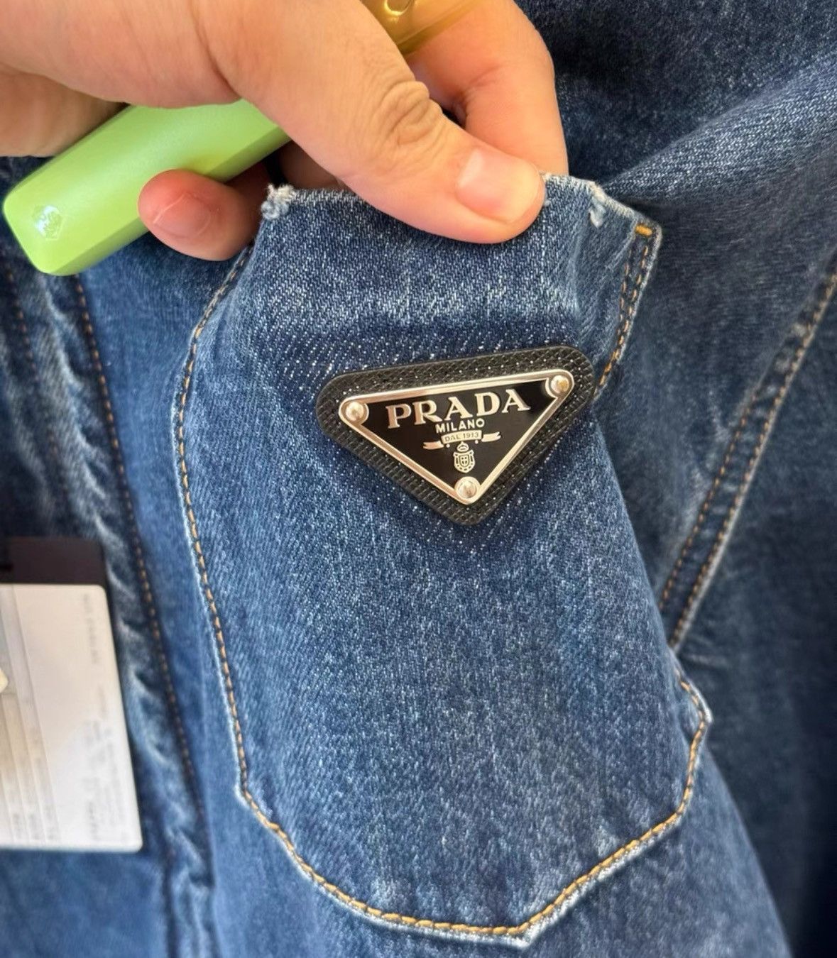 Prada Prada Denim Jacket with Triangle Logo-2506 Size US XXL / EU 58 / 5 - 2 Thumbnail