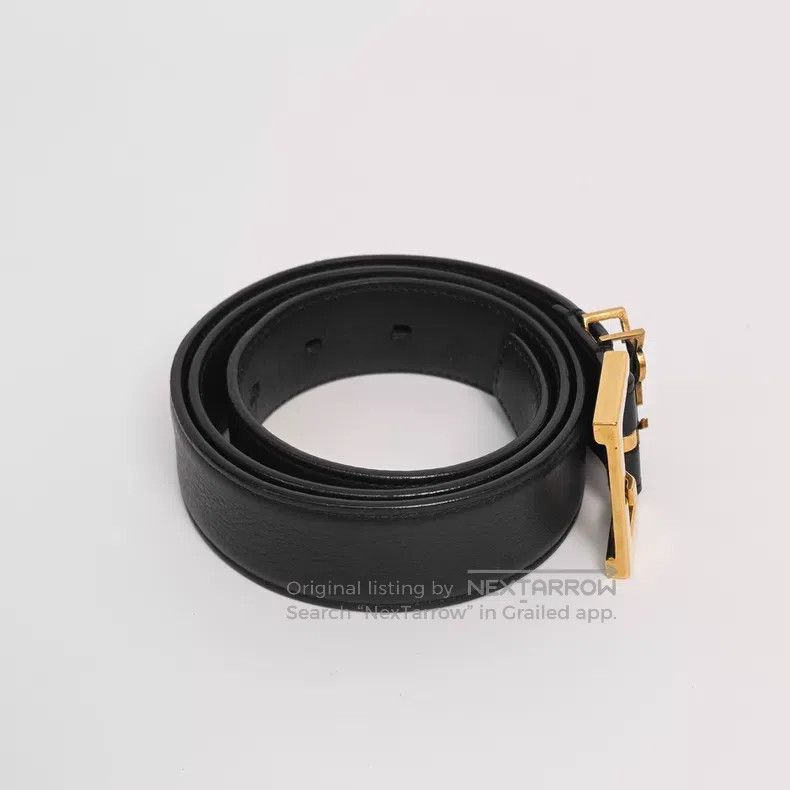 Saint Laurent Paris Saint Laurent Paris Black Gold Buckle Belt i Size ONE SIZE - 4 Thumbnail