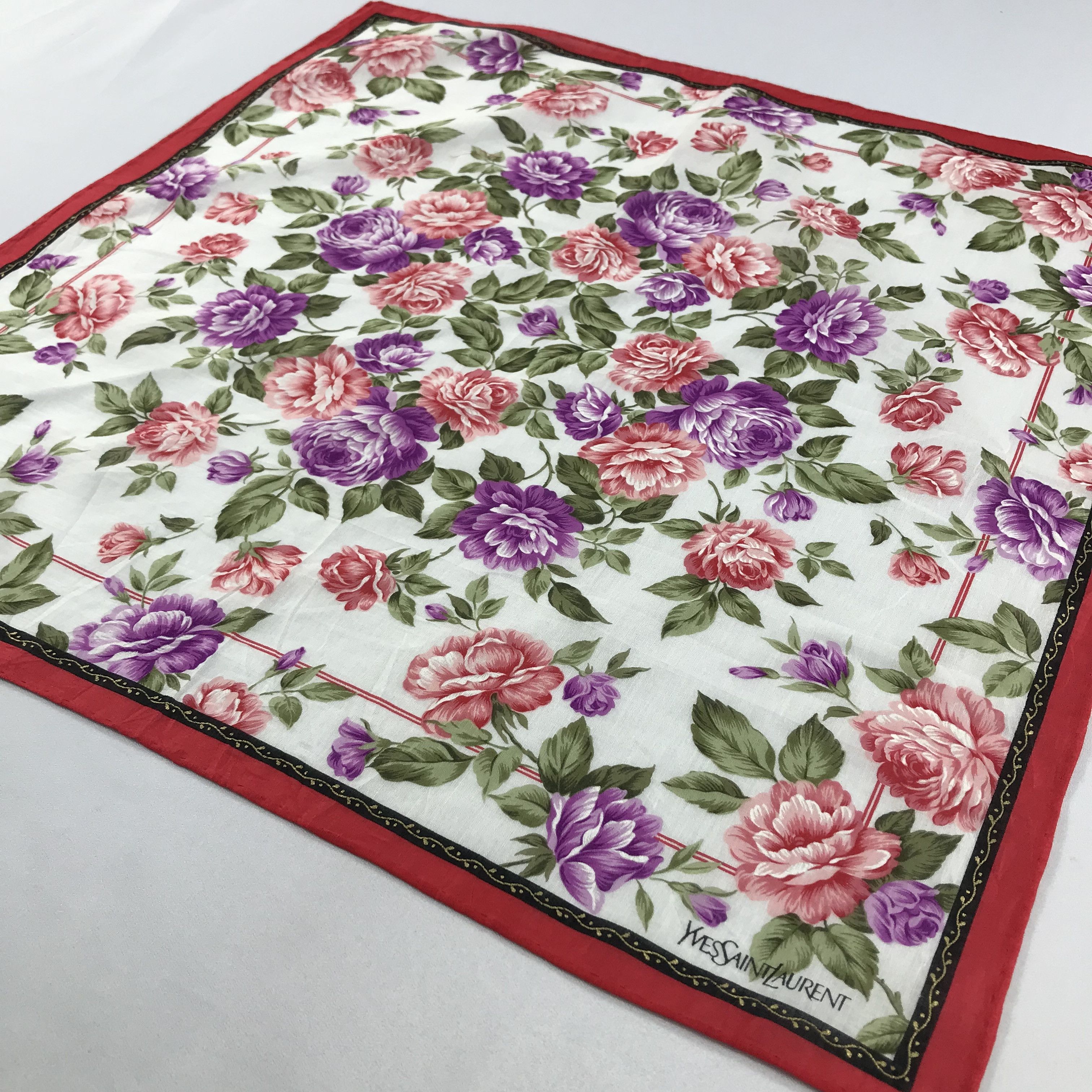 Vintage × Yves Saint Laurent Yves Saint Laurent Bandana / Handkerchief/Neckerchief -S2461 Size ONE SIZE - 2 Thumbnail