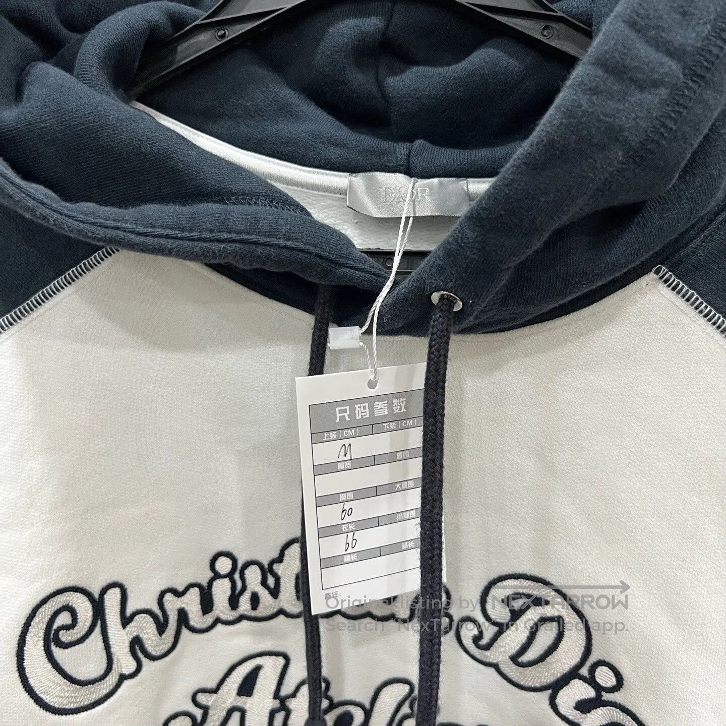 Dior Dior Slogan Letter Logo Black and White Contrast Hoodie| Size US M / EU 48-50 / 2 - 3 Thumbnail