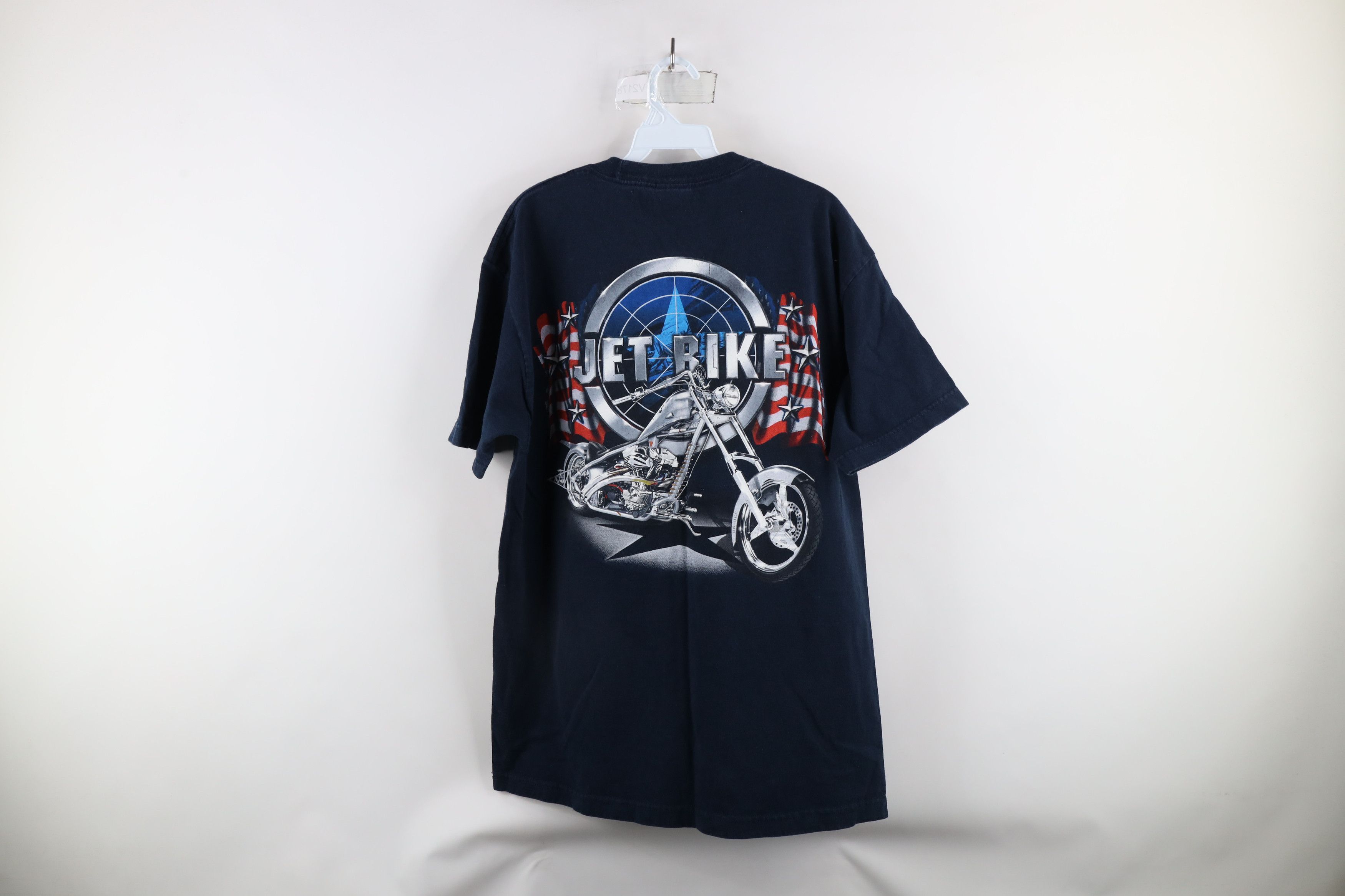 Vintage Vintage Y2K 2003 Chopper Jet Bike Motorcycle T-Shirt Blue Size US L / EU 52-54 / 3 - 10 Thumbnail