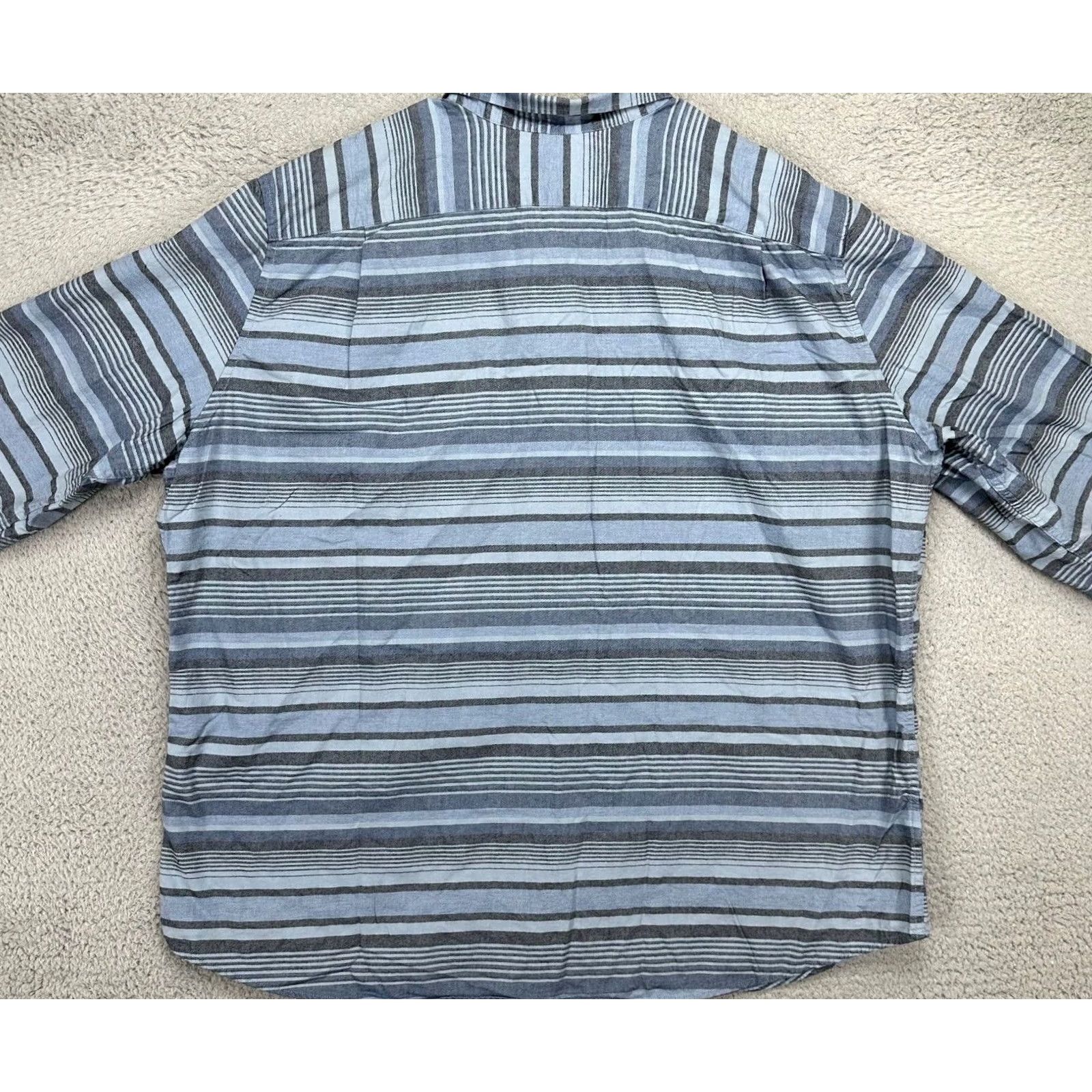 Eddie Bauer Eddie Bauer Shirt Adult 3XL Big Tall Blue Striped Button Down Classic Fit Mens Size US XXL / EU 58 / 5 - 3 Thumbnail